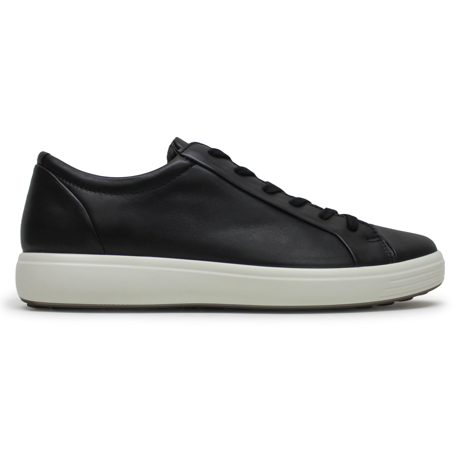 Ecco Soft 470364 Leather Men's Low Top Black Trainers