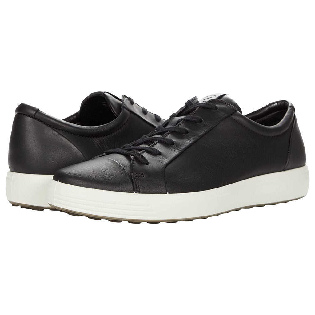 Ecco Soft 7 470364 Leather Mens Trainers#color_black