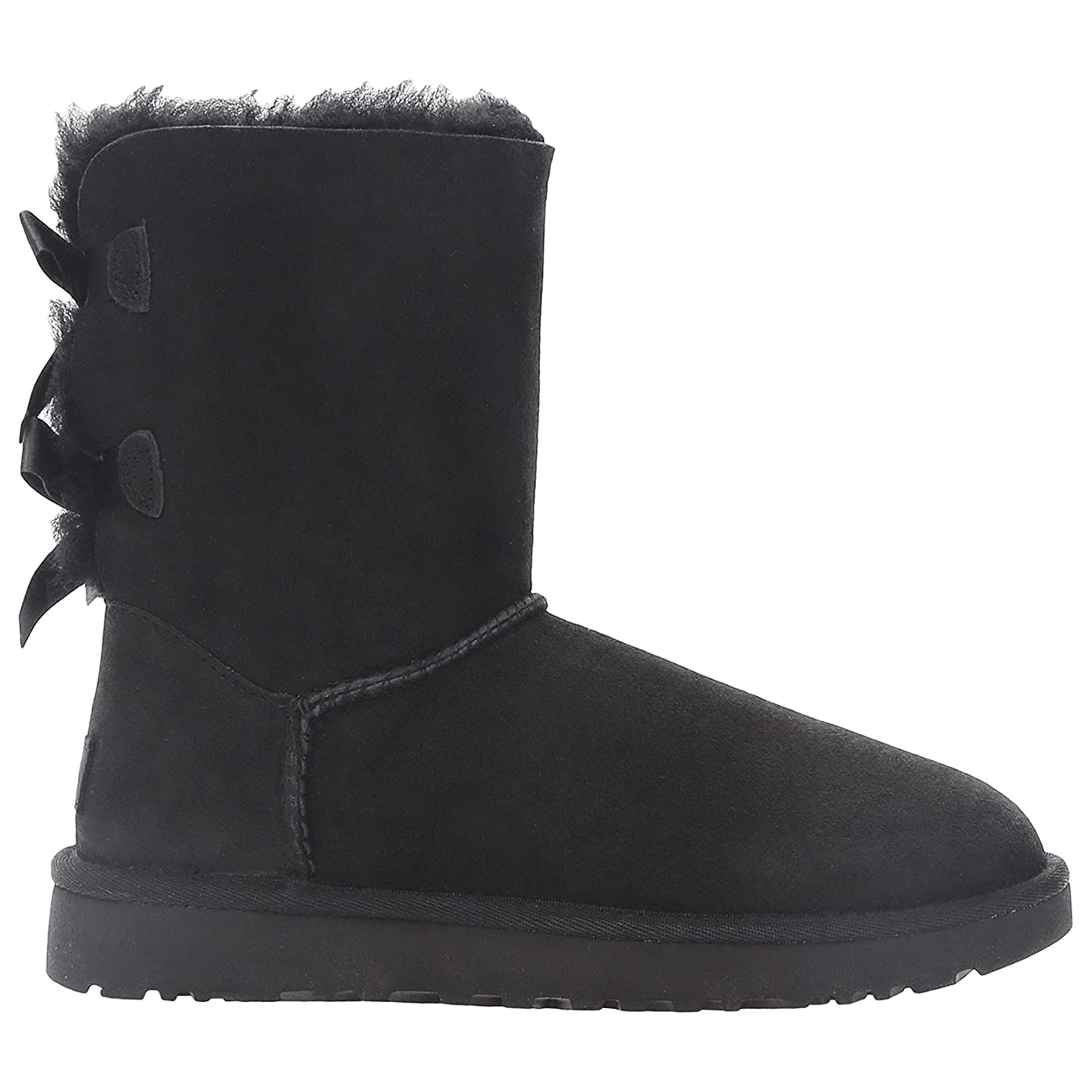 Ugg Bailey Bow II Suede Womens Boots#color_black