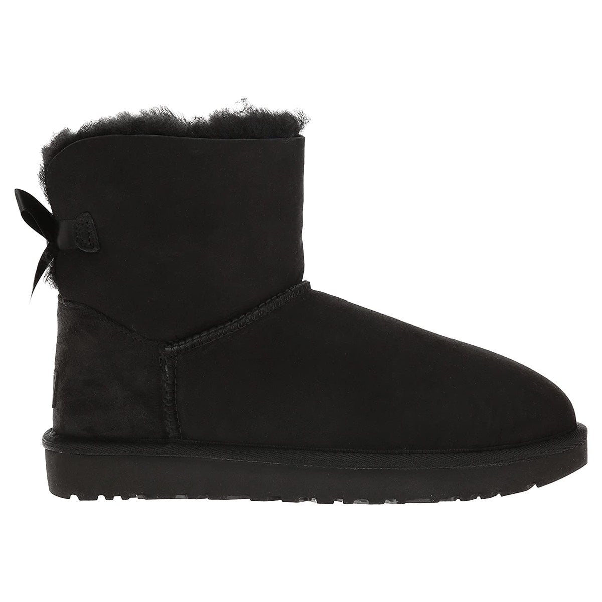 Ugg Mini Bailey Bow II Suede Womens Boots#color_black