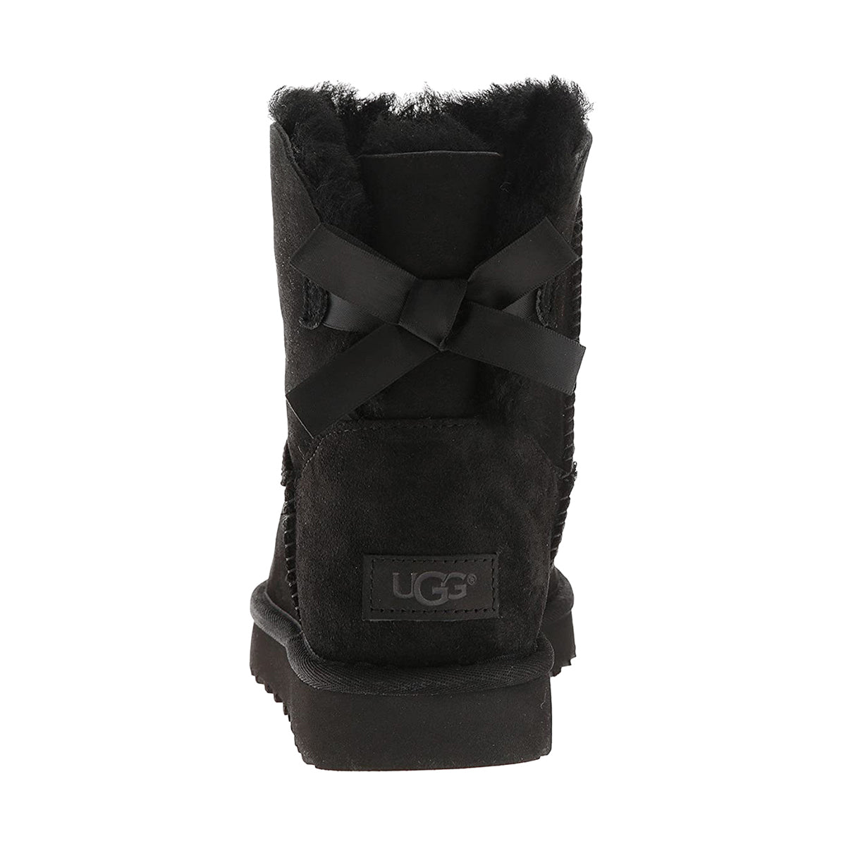 Ugg Mini Bailey Bow II Suede Womens Boots#color_black