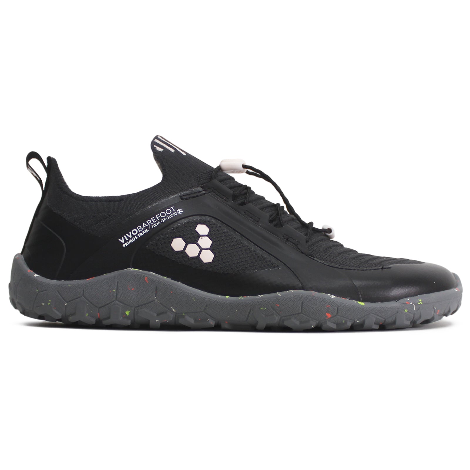 Vivobarefoot Primus Trail Knit FG 209099-12 Textile Synthetic Womens Trainers - Obsidian Misty Rose Grey - 38#color_obsidian misty rose grey