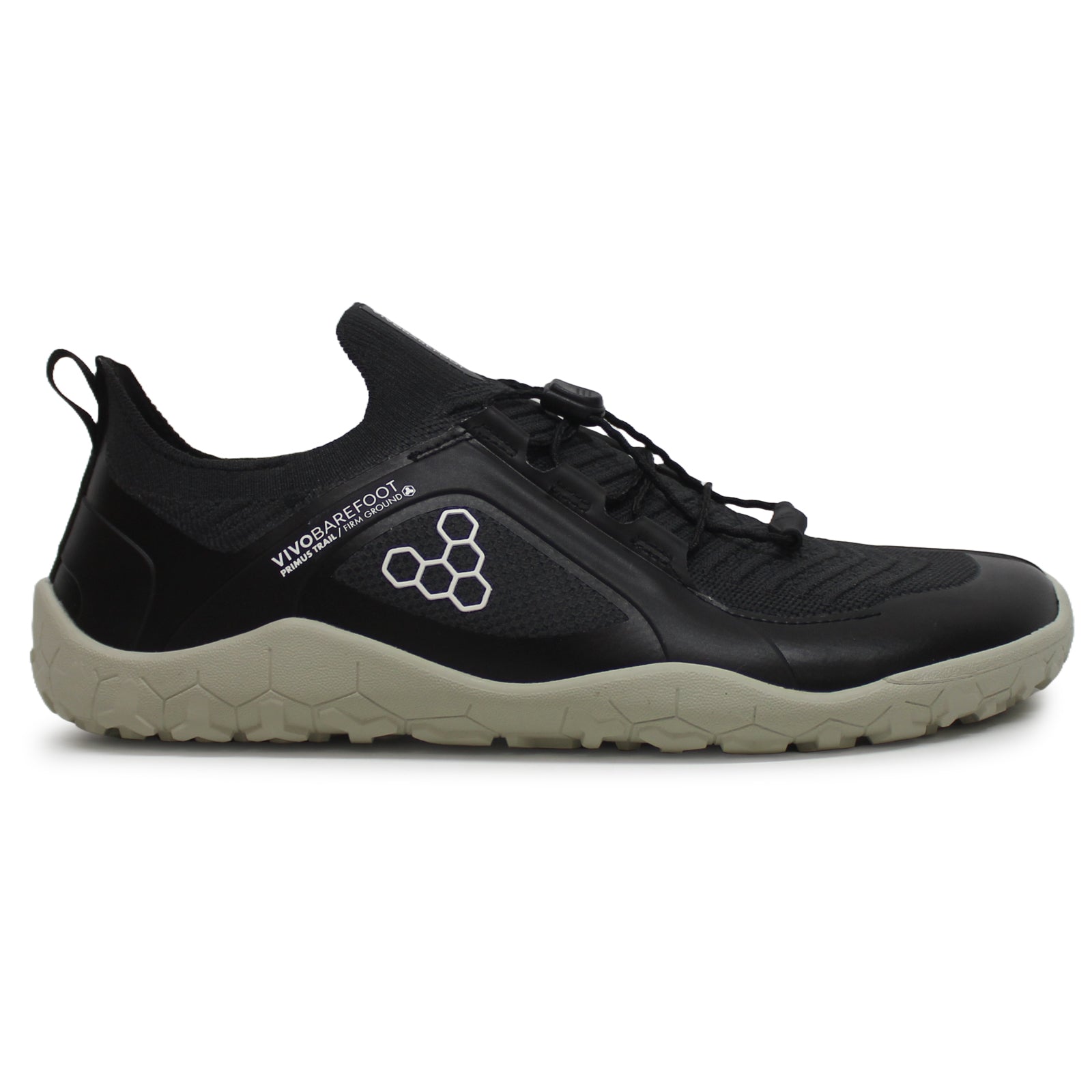 Vivobarefoot Primus Trail Knit FG Textile Synthetic Womens Trainers#color_obsidian pelican