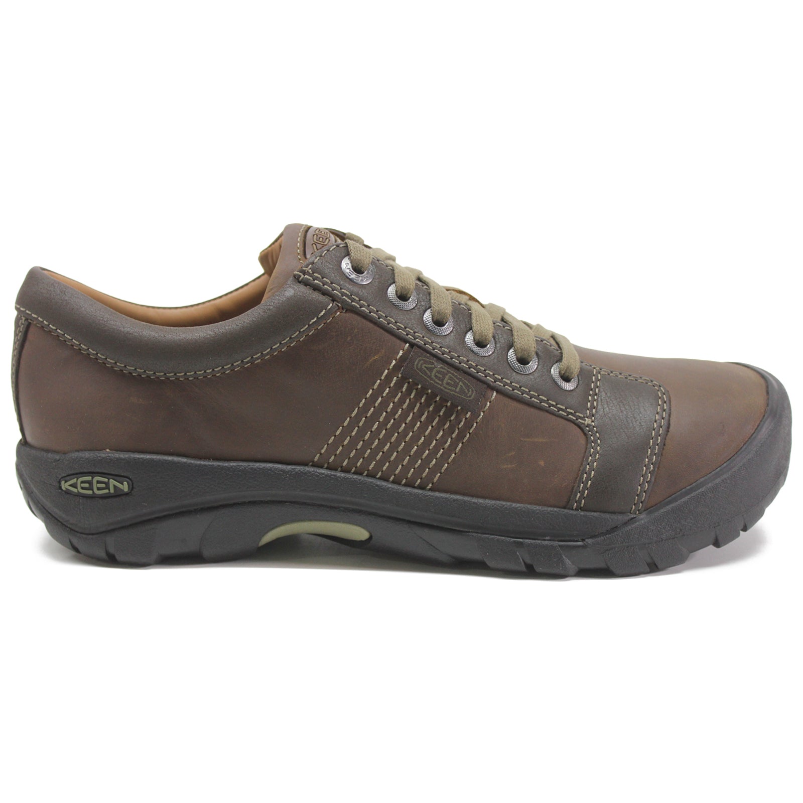 Keen Austin Leather Mens Shoes#color_chocolate brown