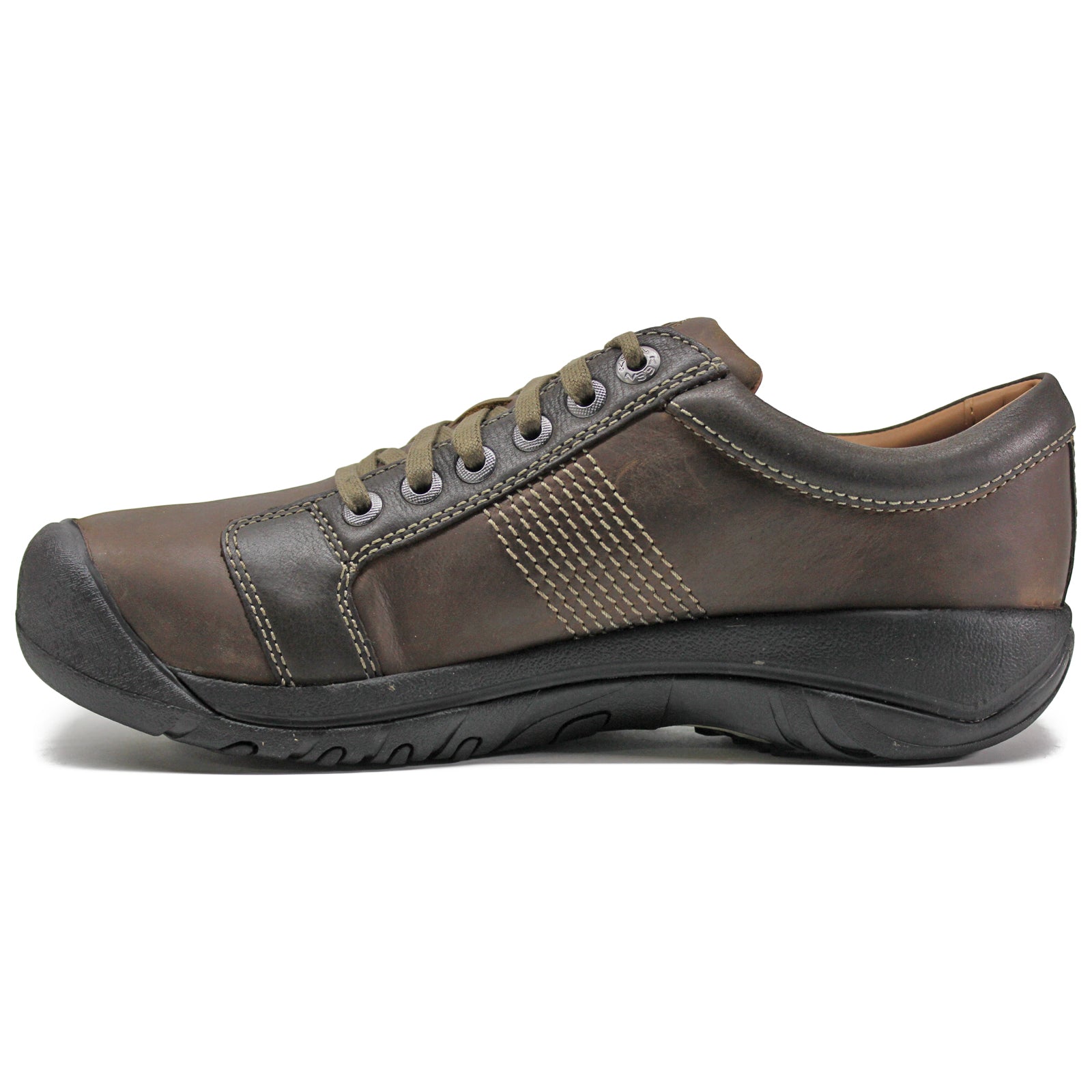Keen Austin Leather Mens Shoes#color_chocolate brown