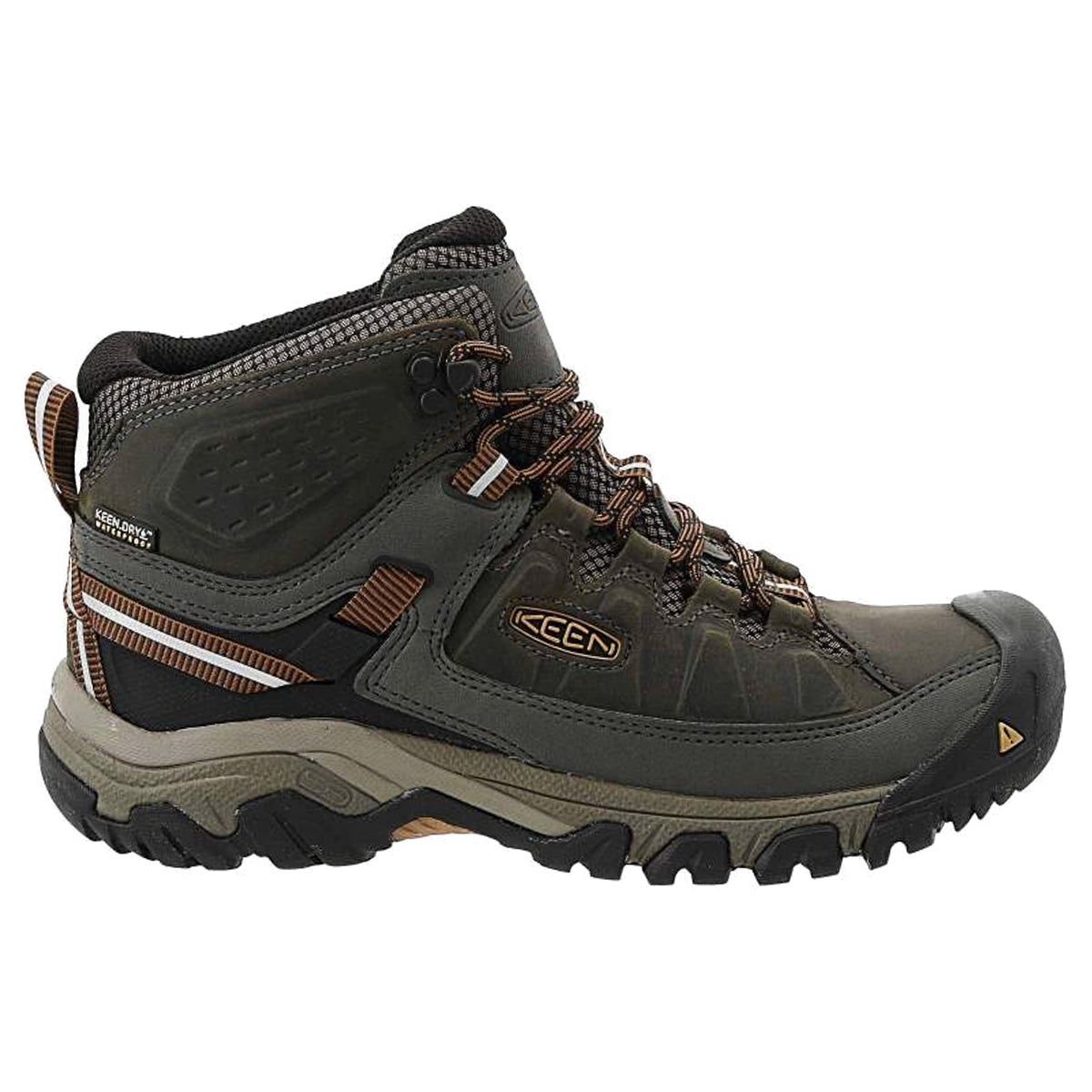 Keen Targhee III Leather Mens Boots#color_black olive