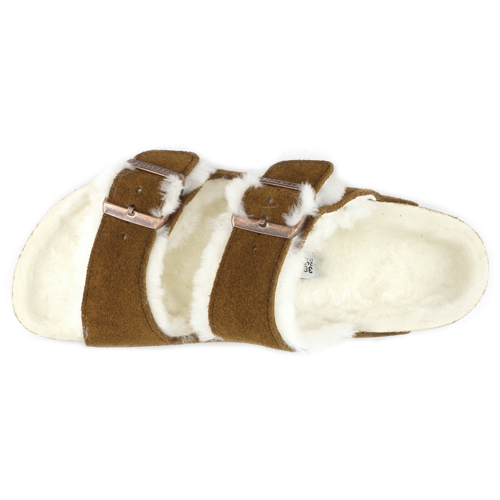 Birkenstock Arizona Shearling Suede Unisex Sandals#color_mink