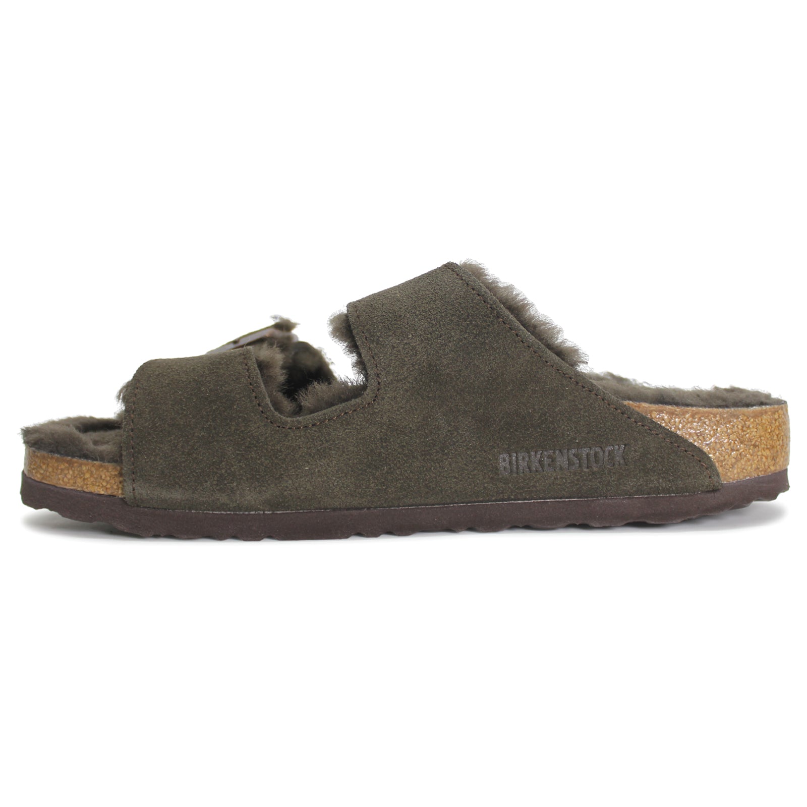Birkenstock Arizona Shearling Suede Unisex Sandals#color_mocca