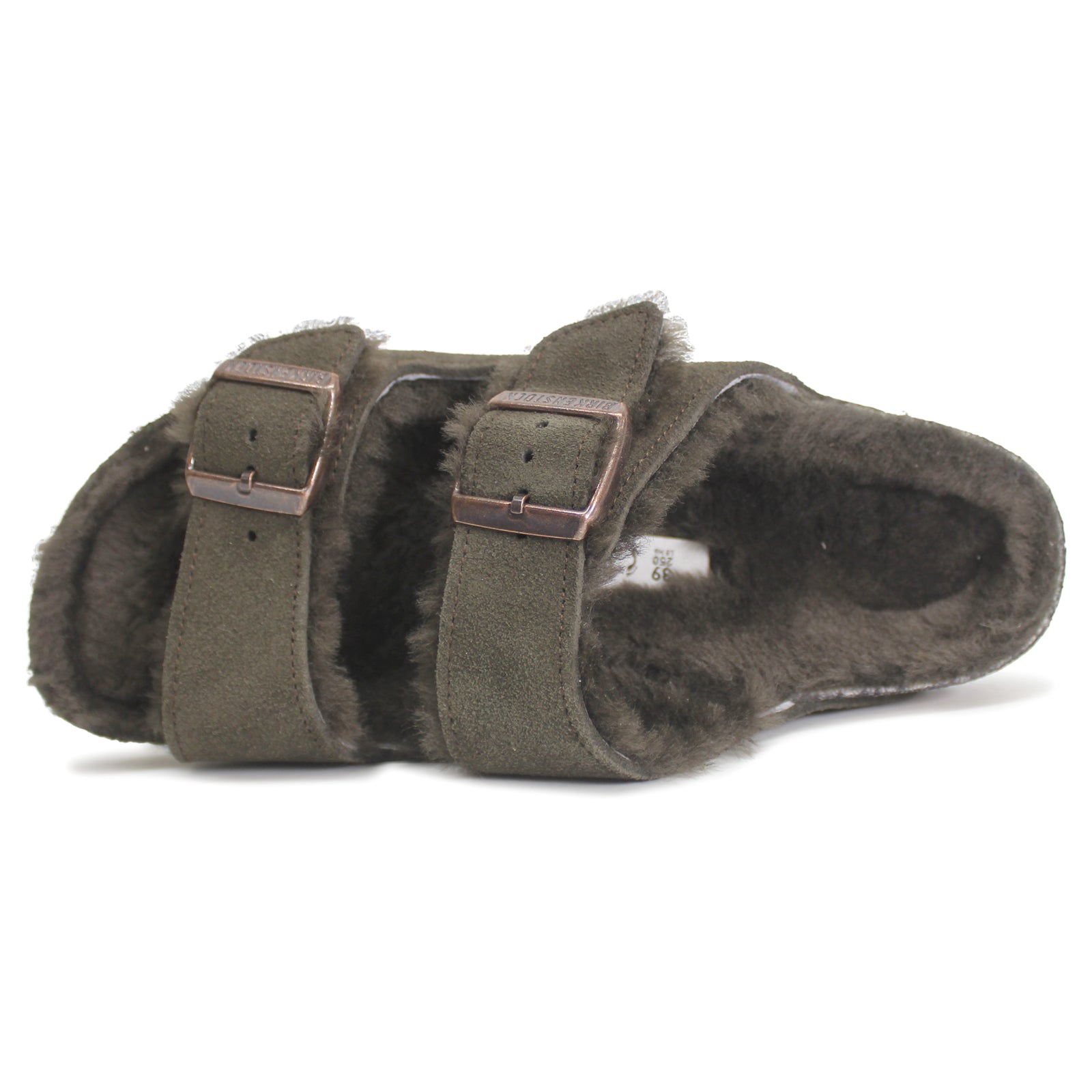 Birkenstock Arizona Shearling Suede Unisex Sandals#color_mocca