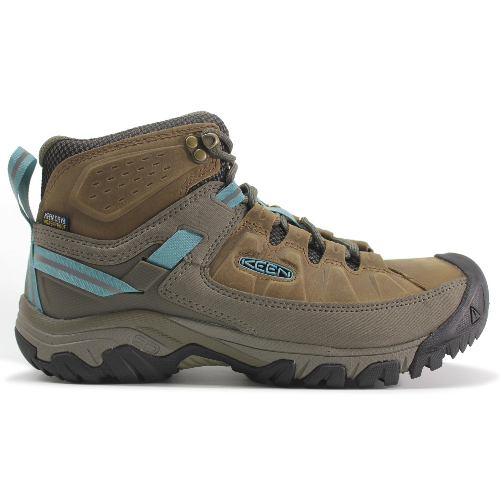 Keen Targhee III Mid Leather Textile Womens Boots#color_toasted coconut porcelain
