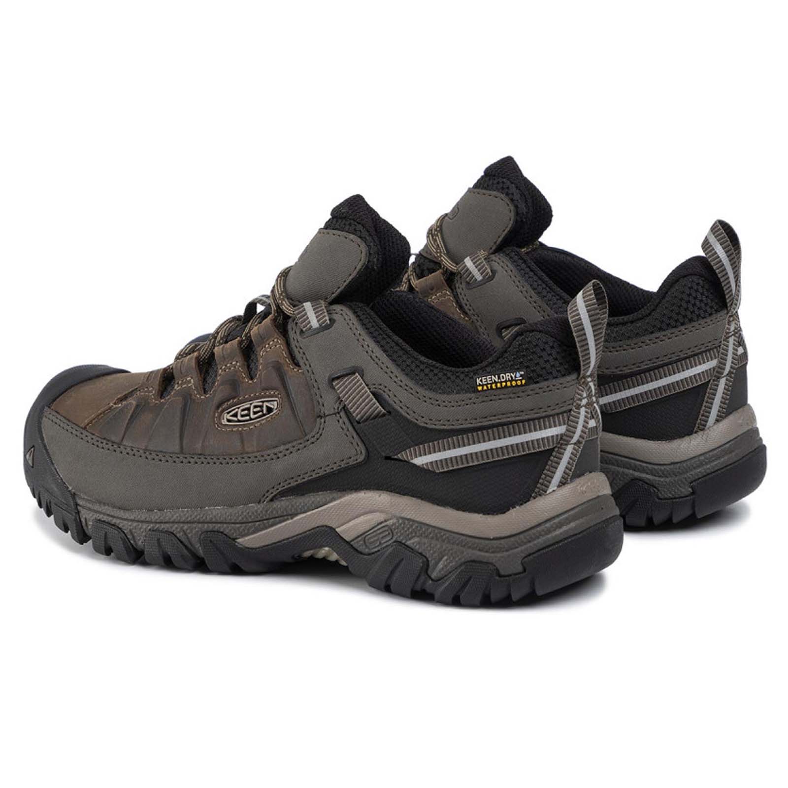 Keen Targhee III WP Leather Textile Mens Shoes#color_bungee cord black