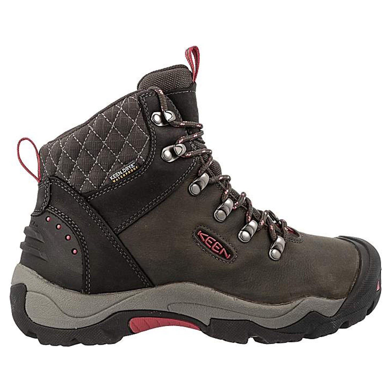 Keen Revel III Leather Textile Womens Boots#color_black rose