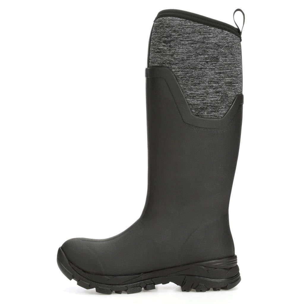 Muck Arctic Ice AGAT Tall Synthetic Textile Womens Boots#color_black jersey heather