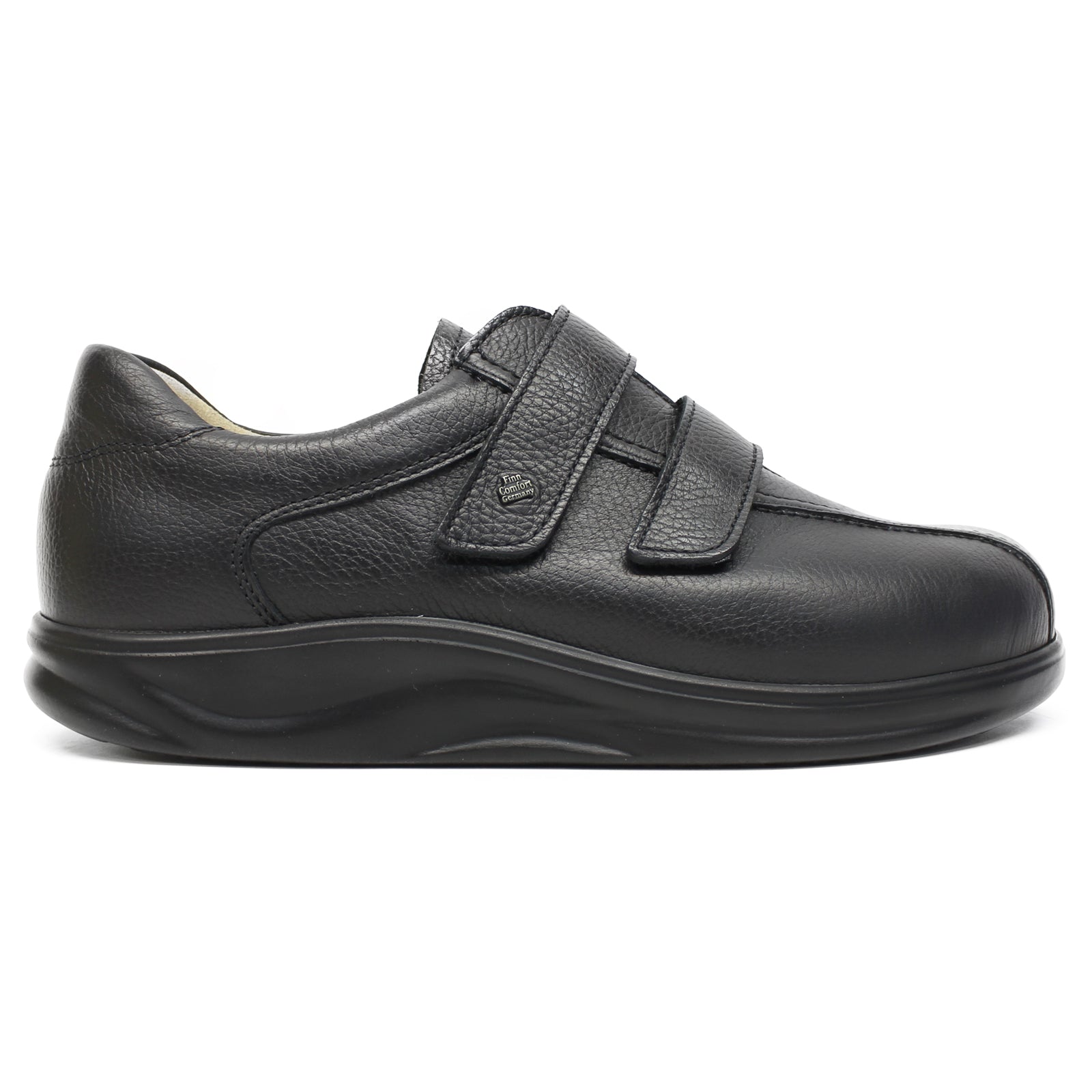 Finn Comfort Cambridge Leather Mens Shoes#color_black