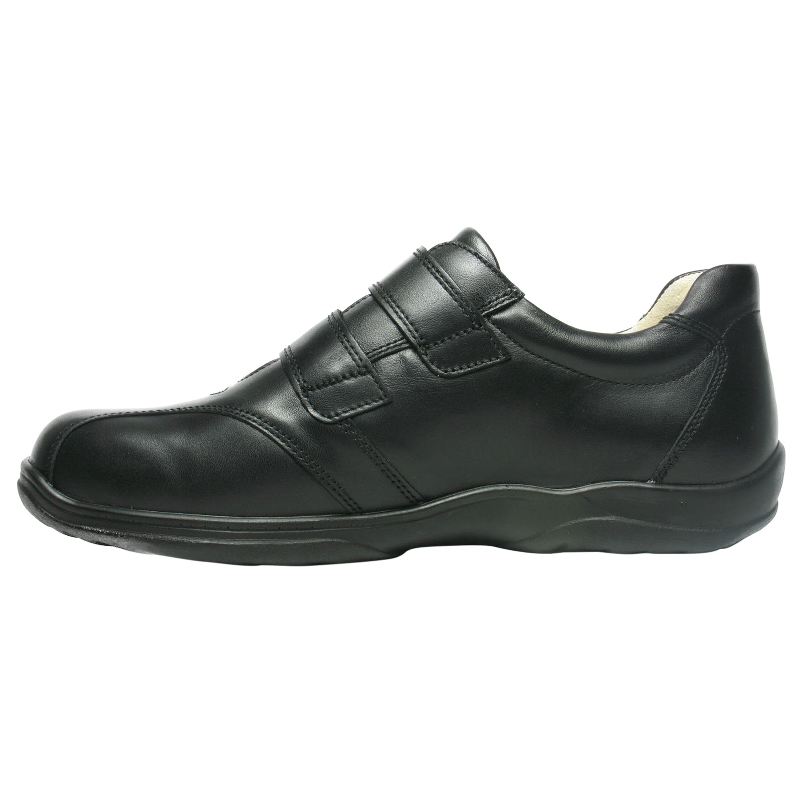 Finn Comfort Cardiff Leather Mens Shoes#color_black