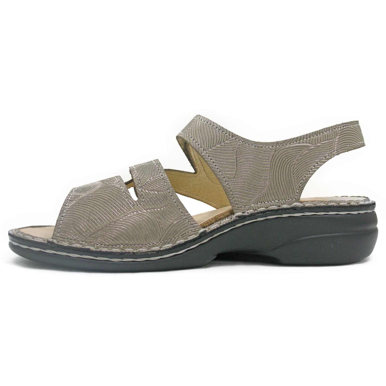 Finn Comfort Gomera Leather Synthetic Womens Sandals#color_sand