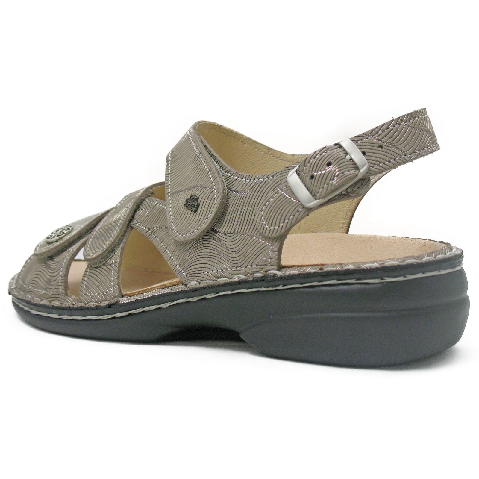 Finn Comfort Gomera Leather Synthetic Womens Sandals#color_sand