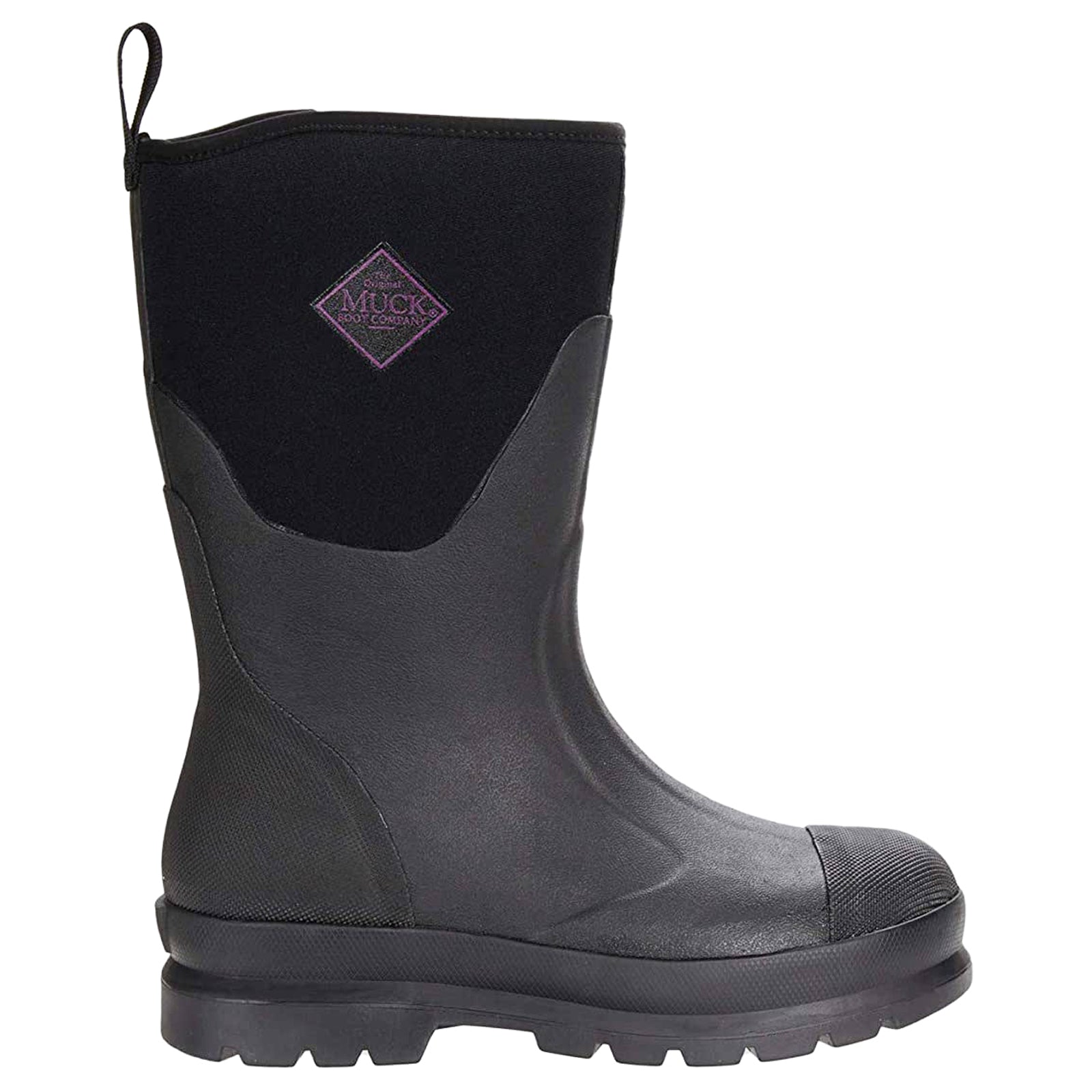 Muck Boot Chore Classic Mid Synthetic Textile Womens Boots#color_black