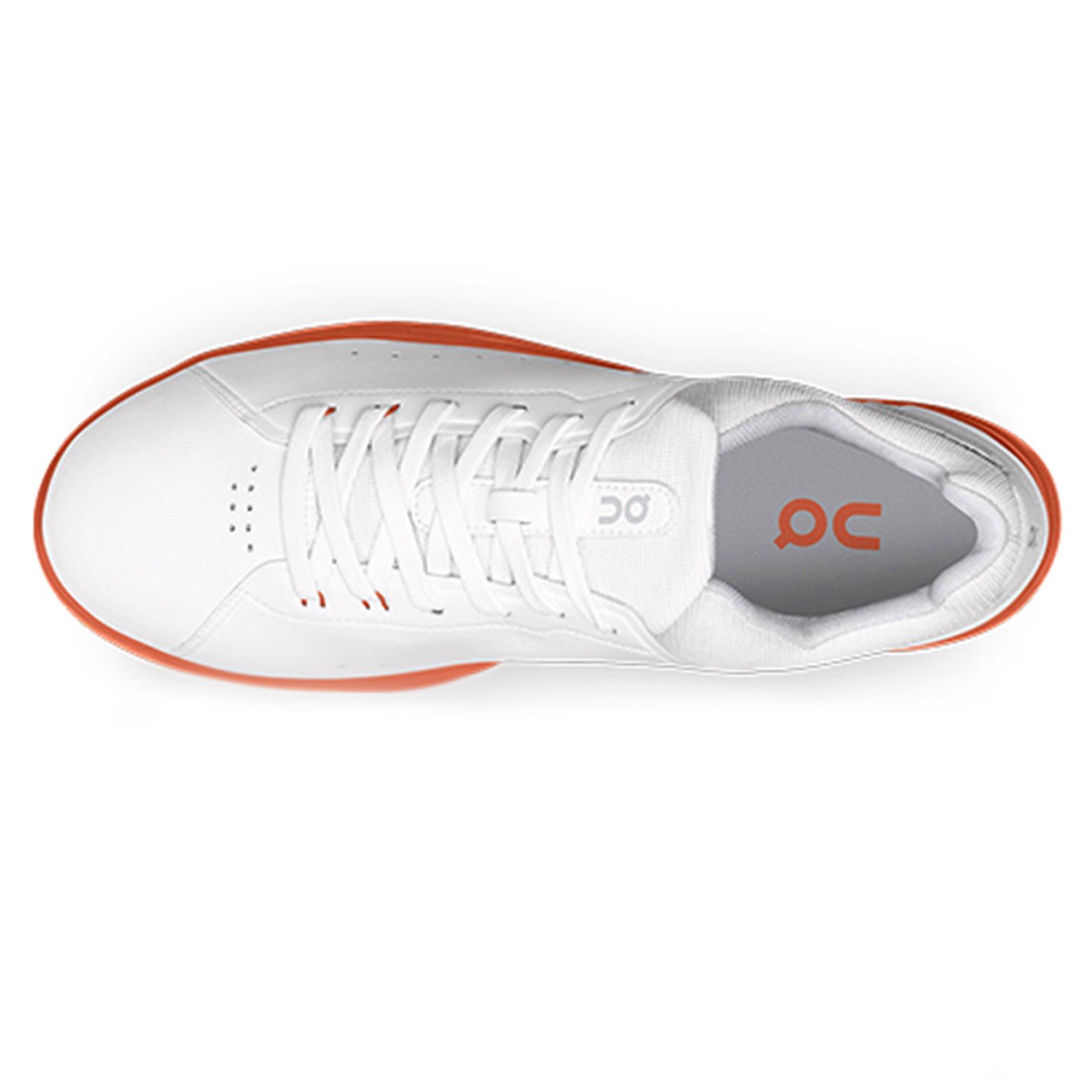 On The Roger Advantage Textile Synthetic Womens Trainers#color_white rust