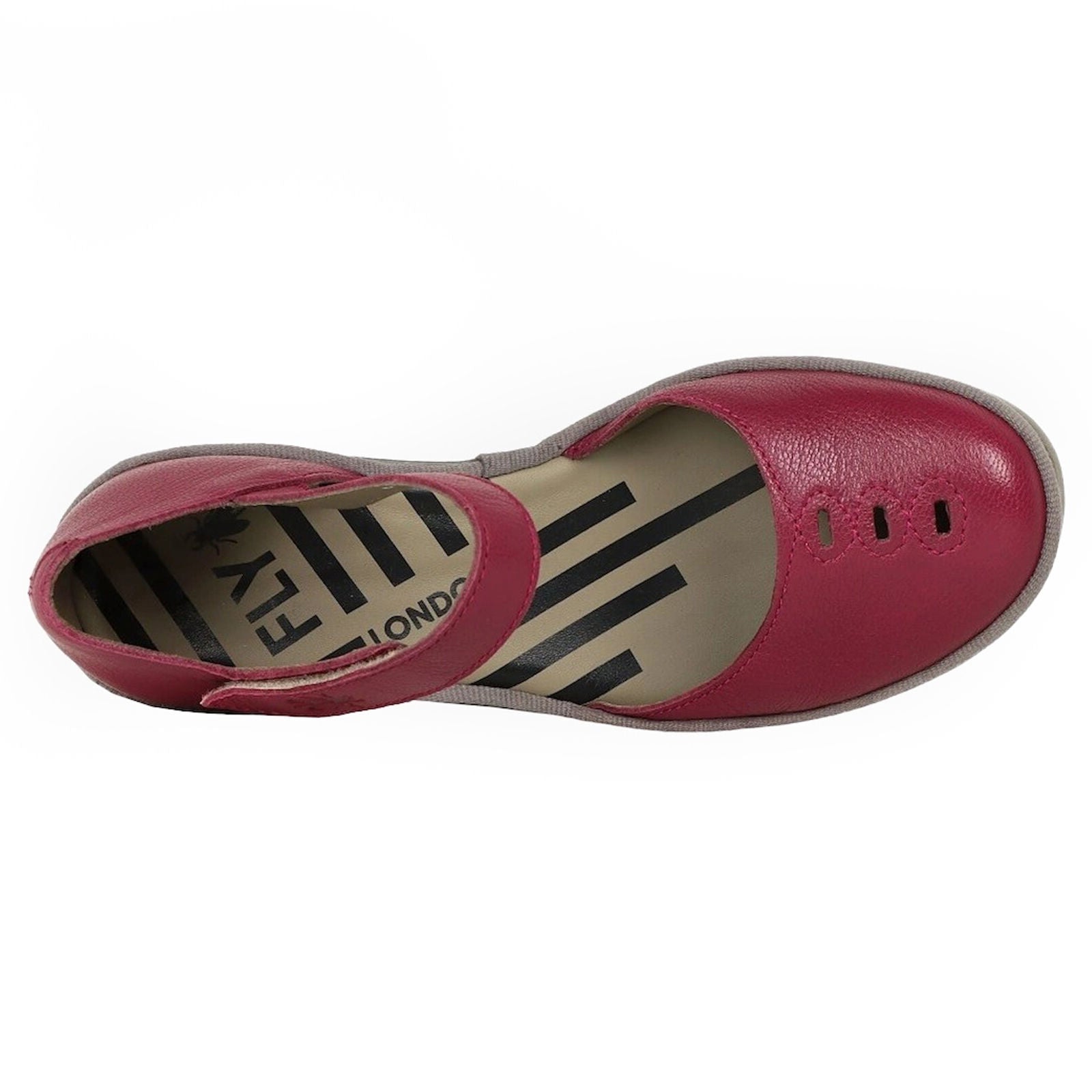 Fly London BISO305FLY Mousse Leather Womens Sandals#color_berry