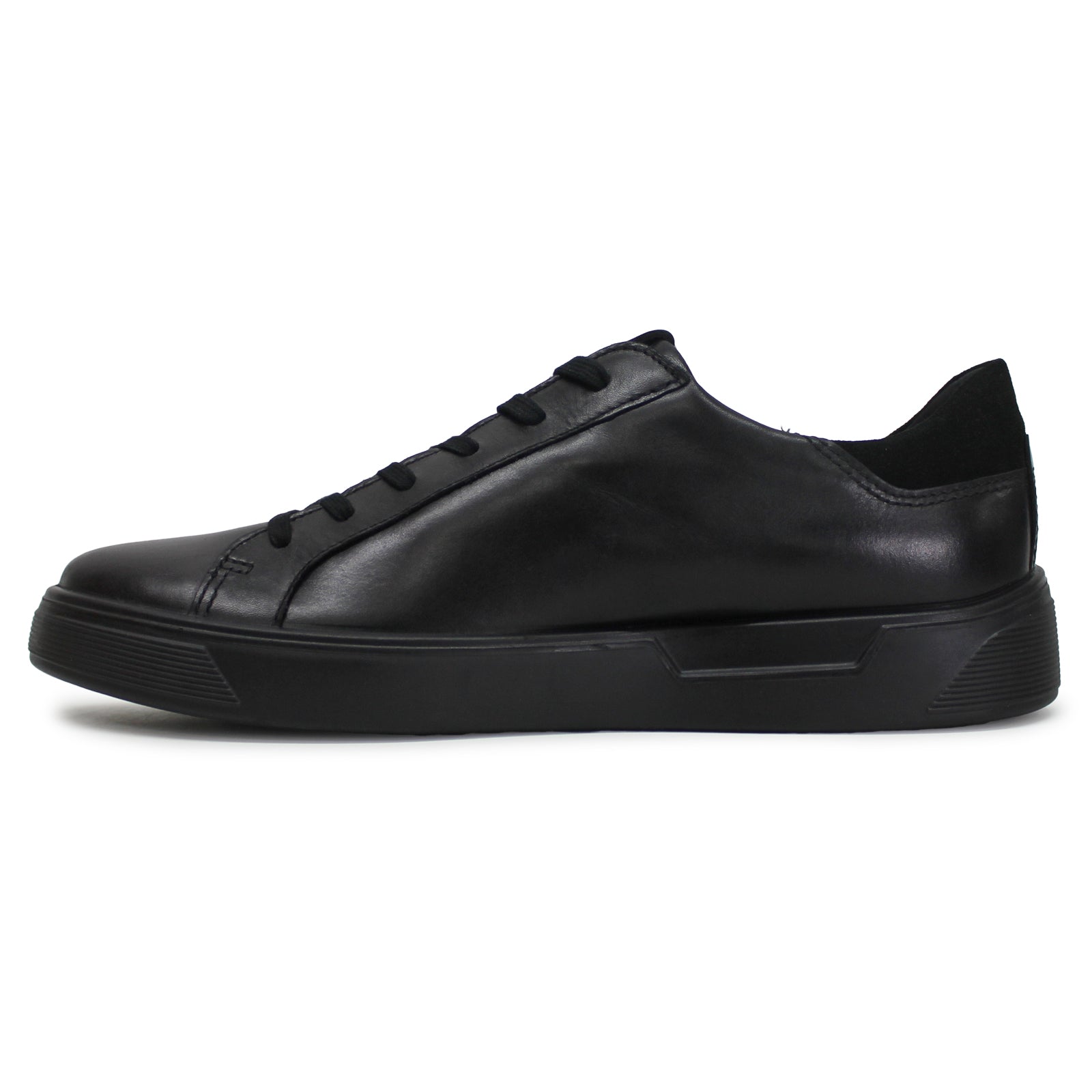 Ecco Street Tray 504574 Leather Mens Trainers#color_black