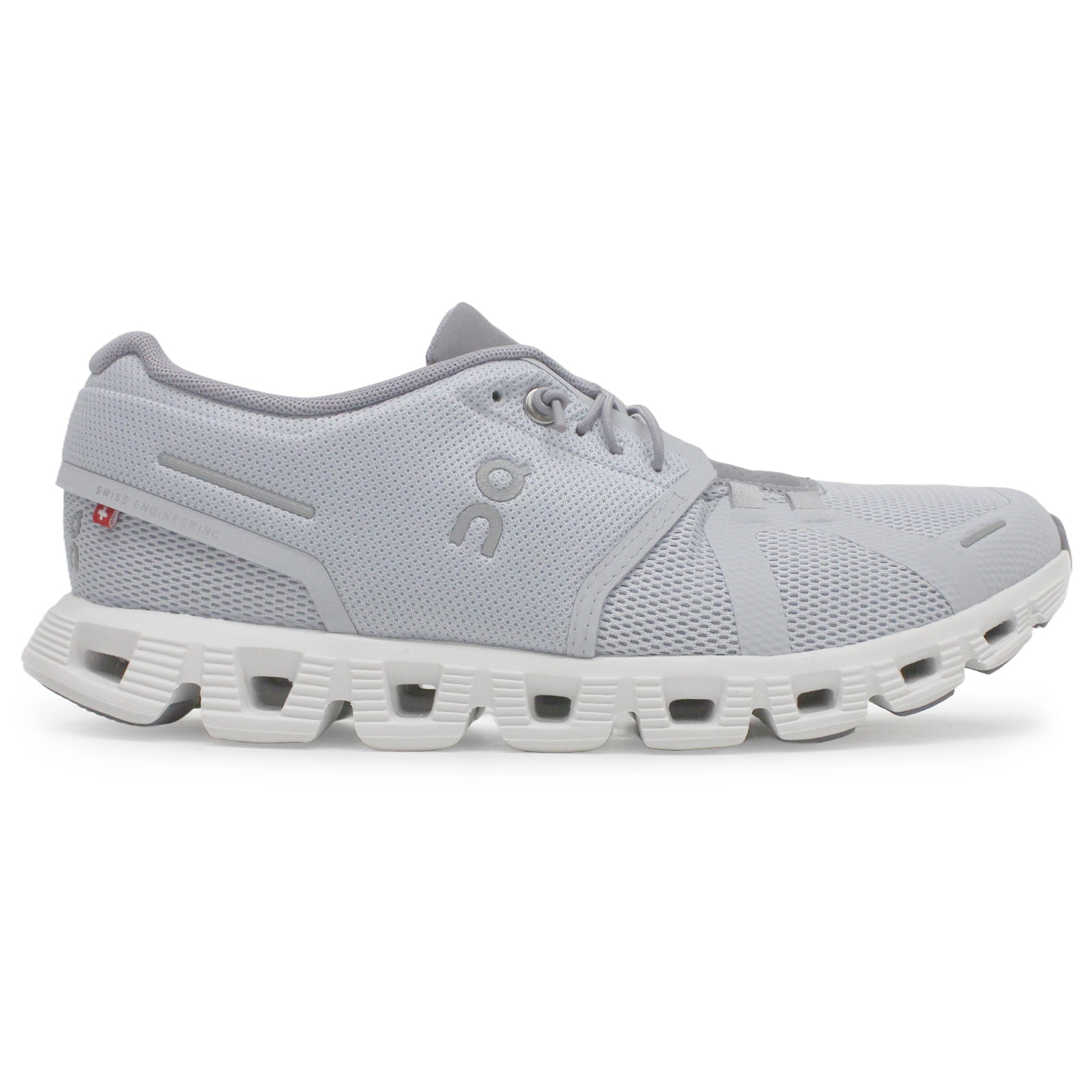 On Cloud 5 Textile Synthetic Womens Trainers#color_heather fossil