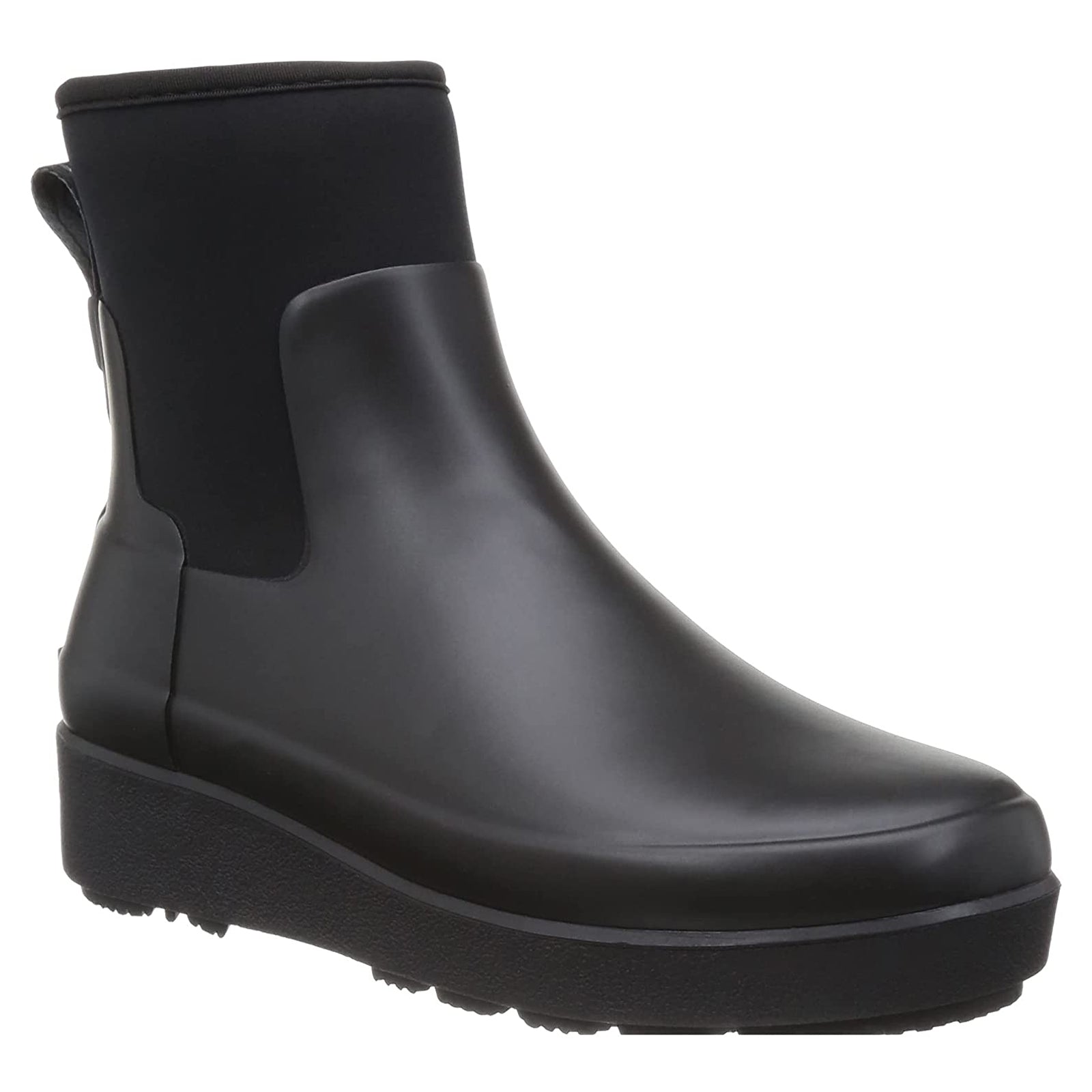 Hunter Refined Creeper Neo Chelsea Rubber Womens Boots#color_black