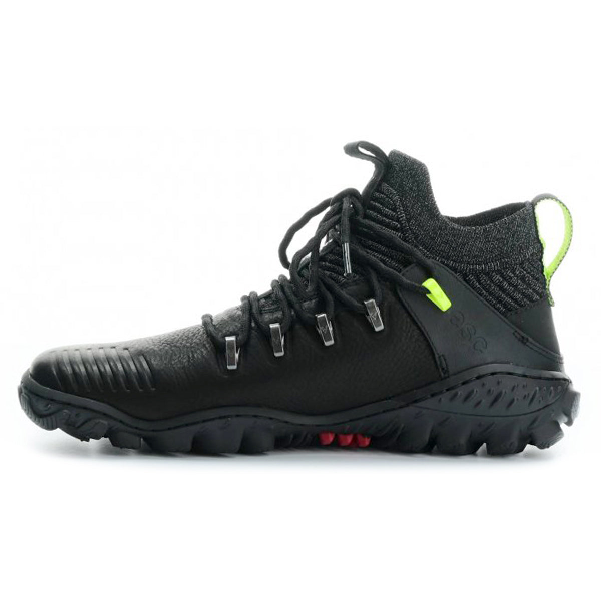 Vivobarefoot Magna Forest ESC Leather Textile Mens Boots#color_obsidian lime