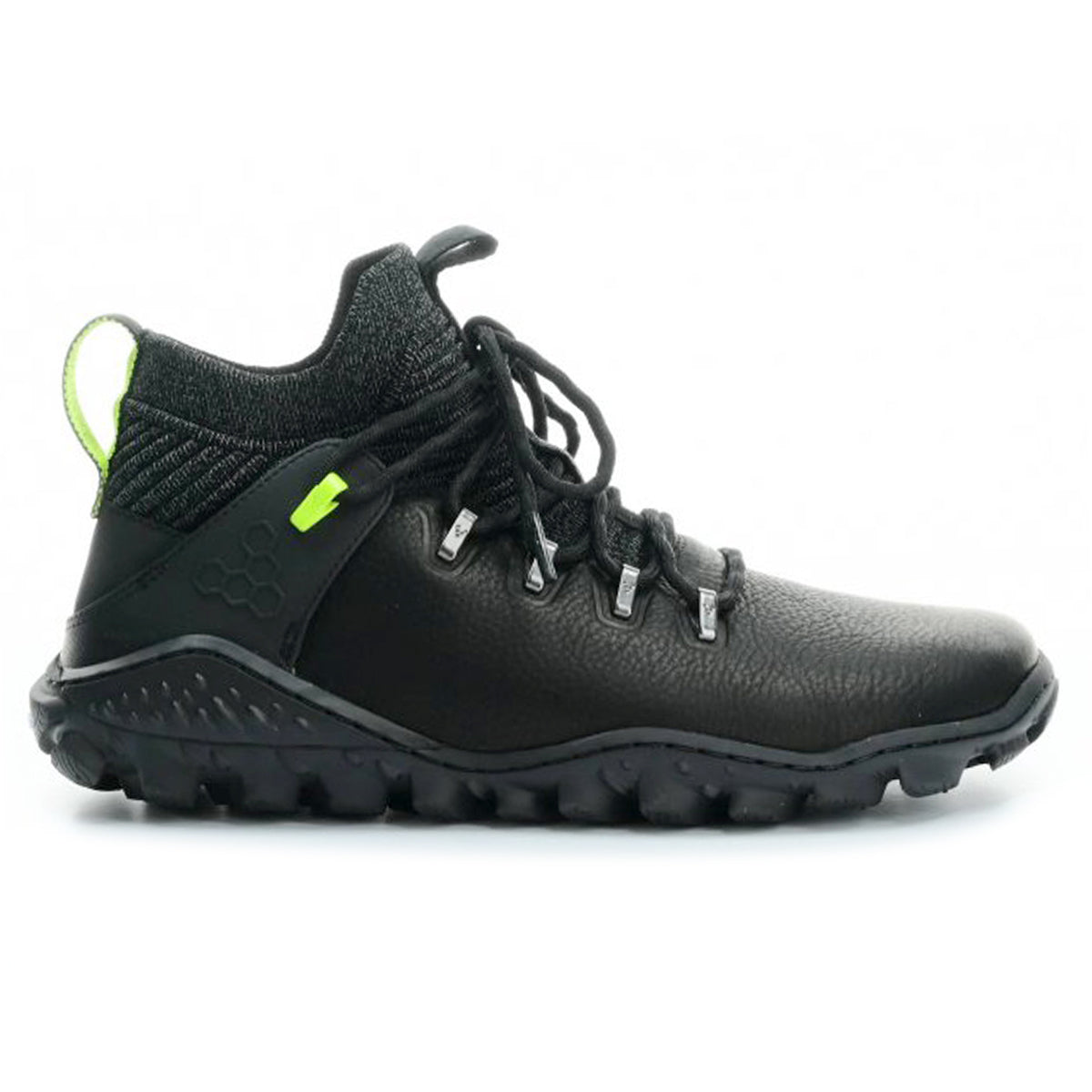 Vivobarefoot Magna Forest ESC 209082-02 Leather Textile Womens Boots - Obsidian Lime - 40#color_obsidian lime