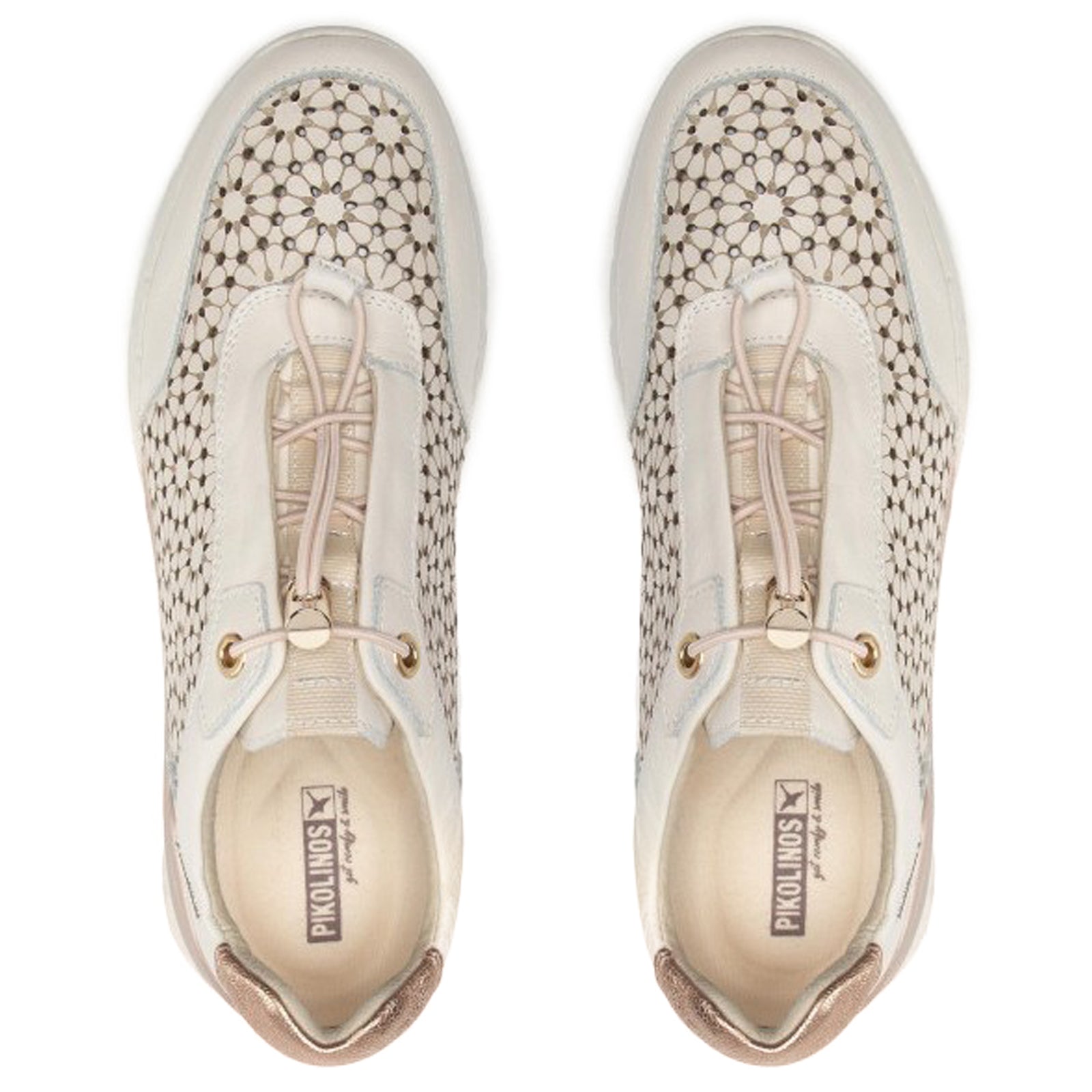 Pikolinos Cantabria W4R-6584 Leather Womens Trainers#color_nata