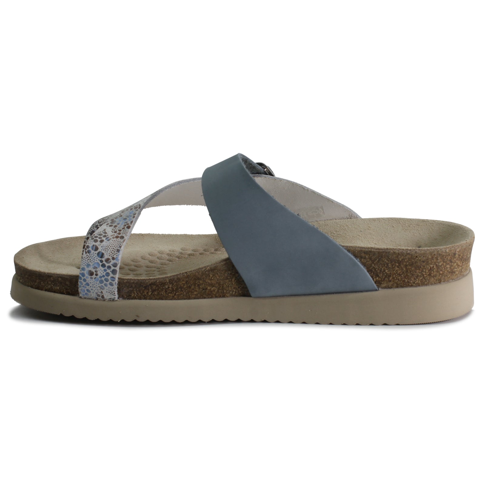 Mephisto Helen Mix Printed Leather Womens Sandals#color_sky blue