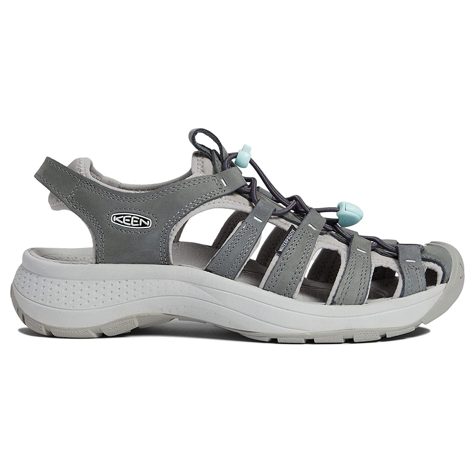 Keen Astoria West Leather Womens Sandals#color_magnet vapor