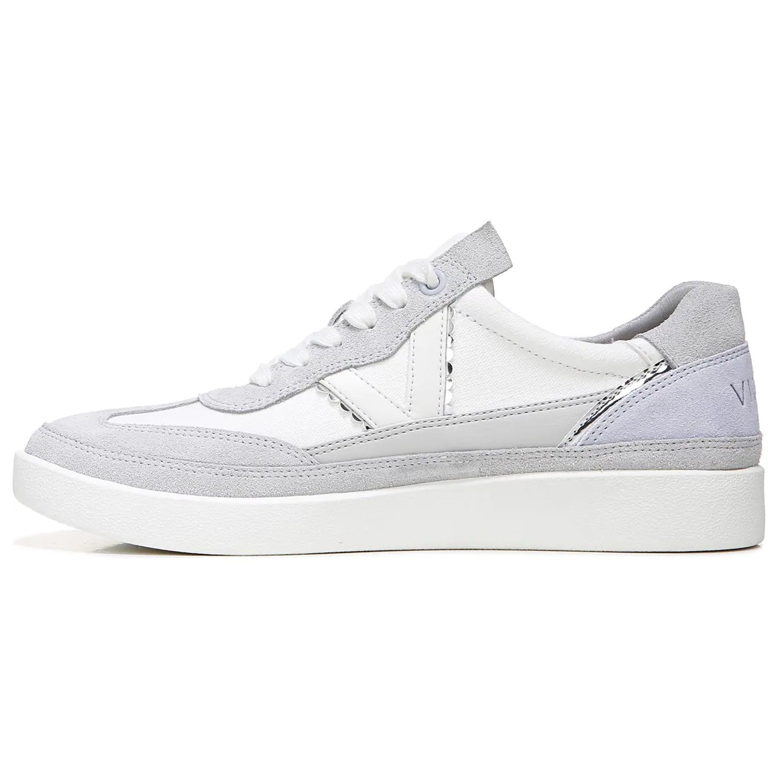 Vionic Mylie Suede Leather Womens Trainers#color_white