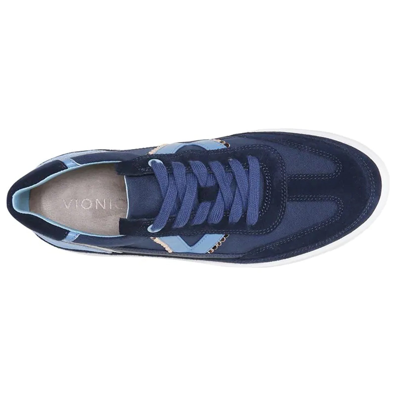 Vionic Mylie Suede Leather Womens Trainers#color_navy