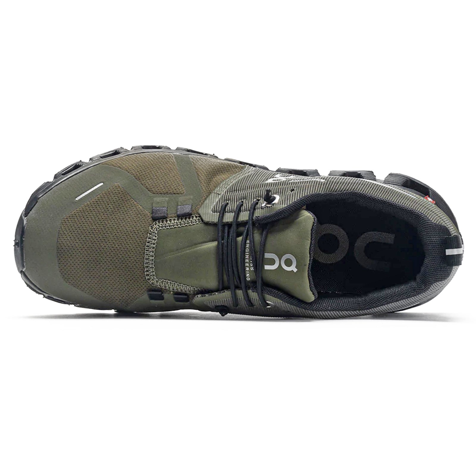 On Cloud 5 Waterproof Textile Synthetic Womens Trainers#color_olive black