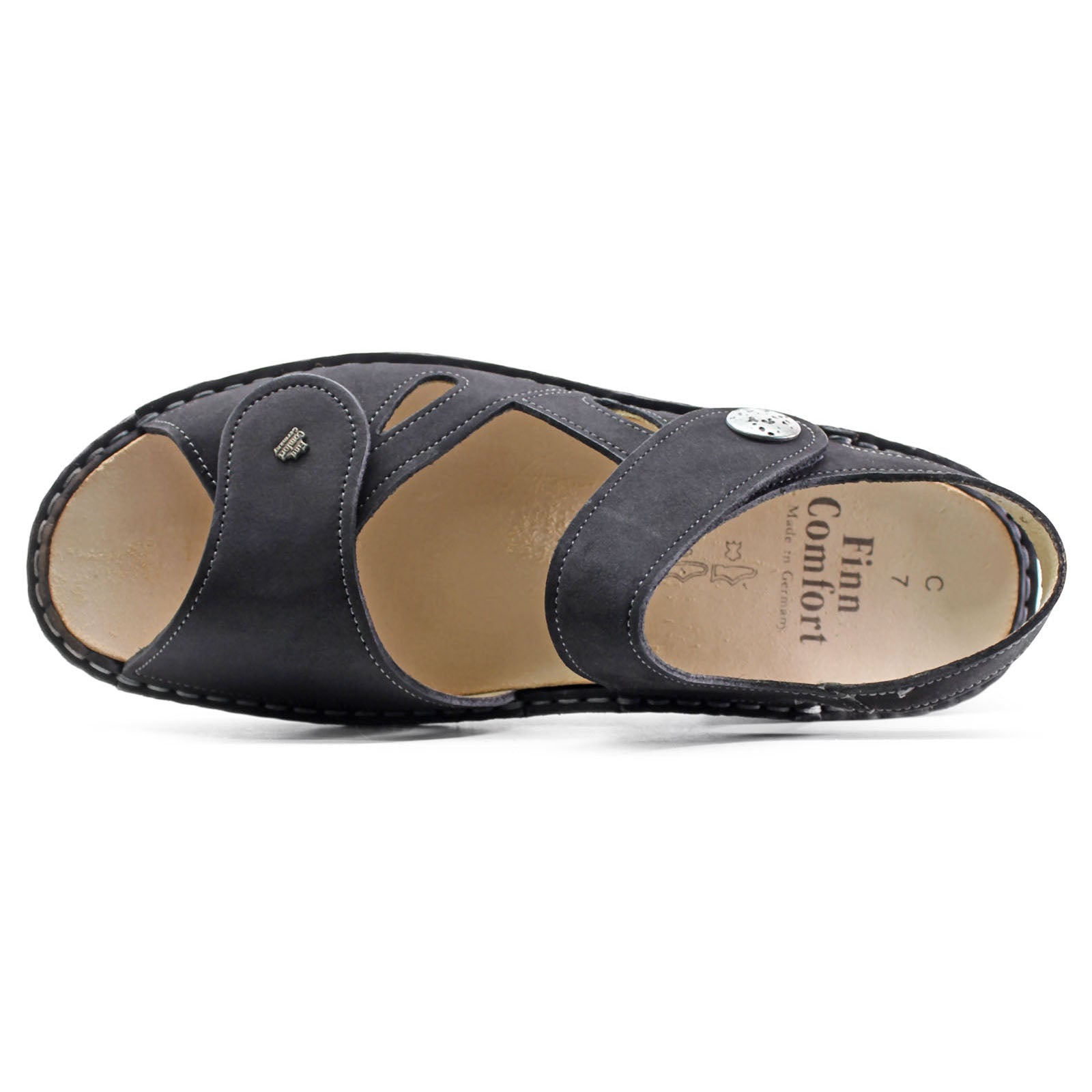 Finn Comfort Costa Leather Womens Sandals#color_black