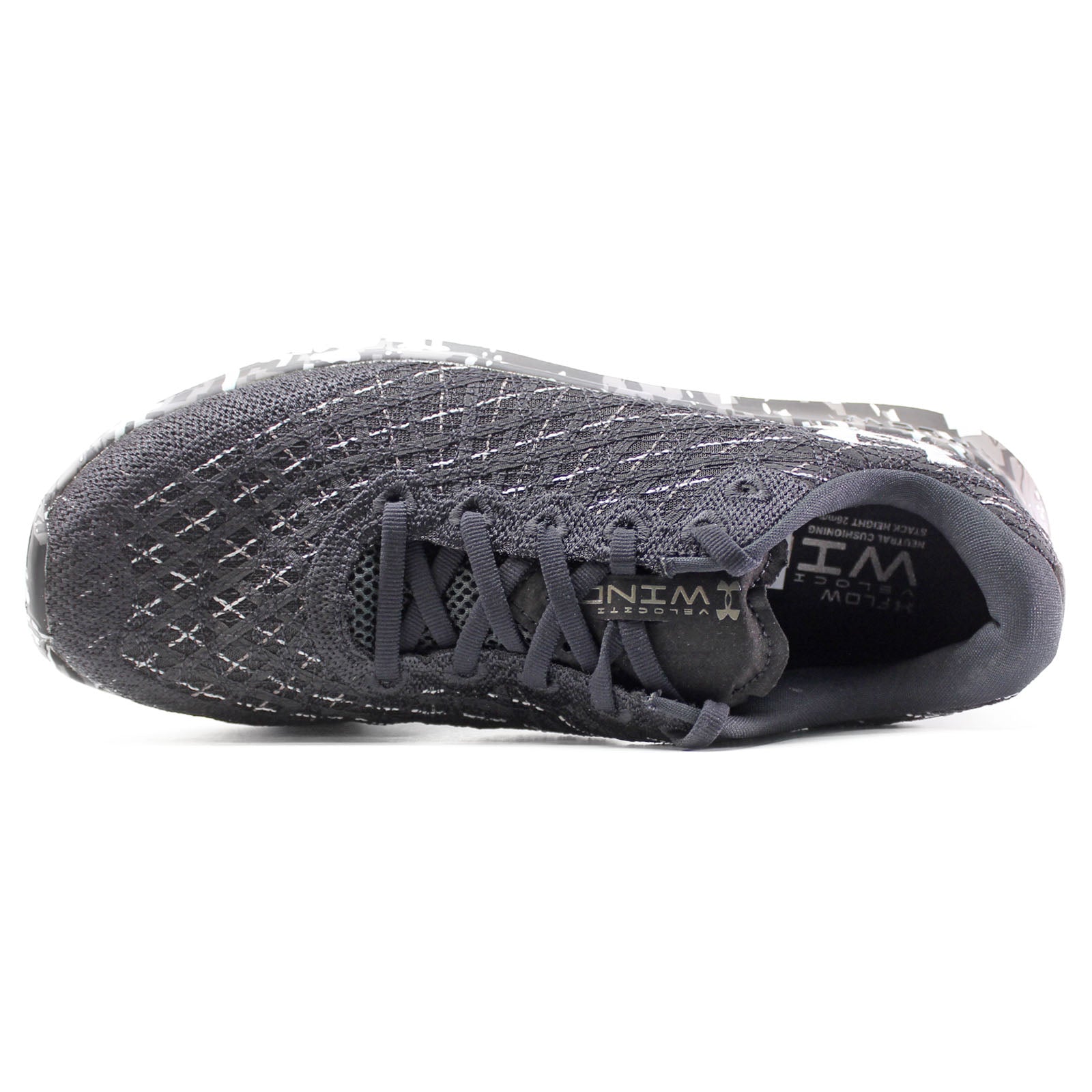 Under Armour Flow Velociti Wind RFCamo Synthetic Textile Mens Trainers#color_black grey