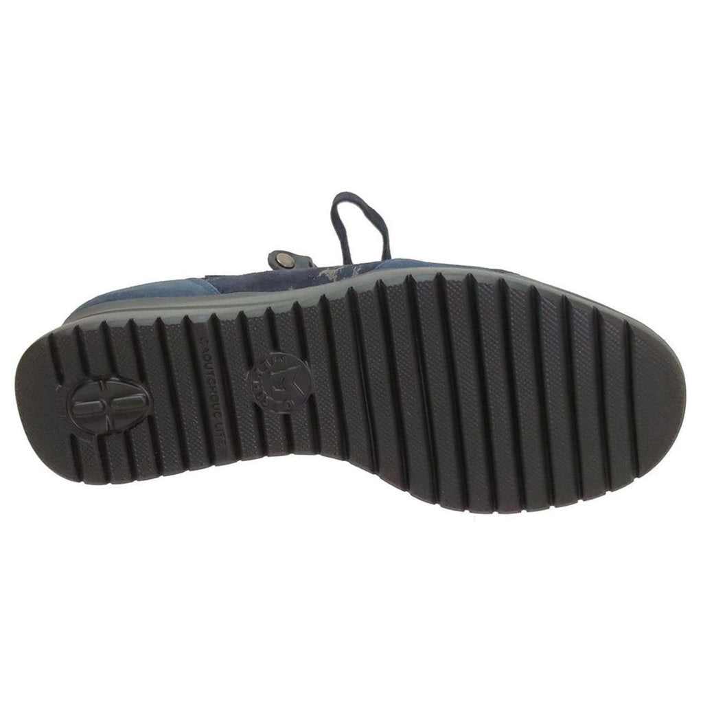 Mephisto Iasmina Leather Womens Trainers#color_deep blue