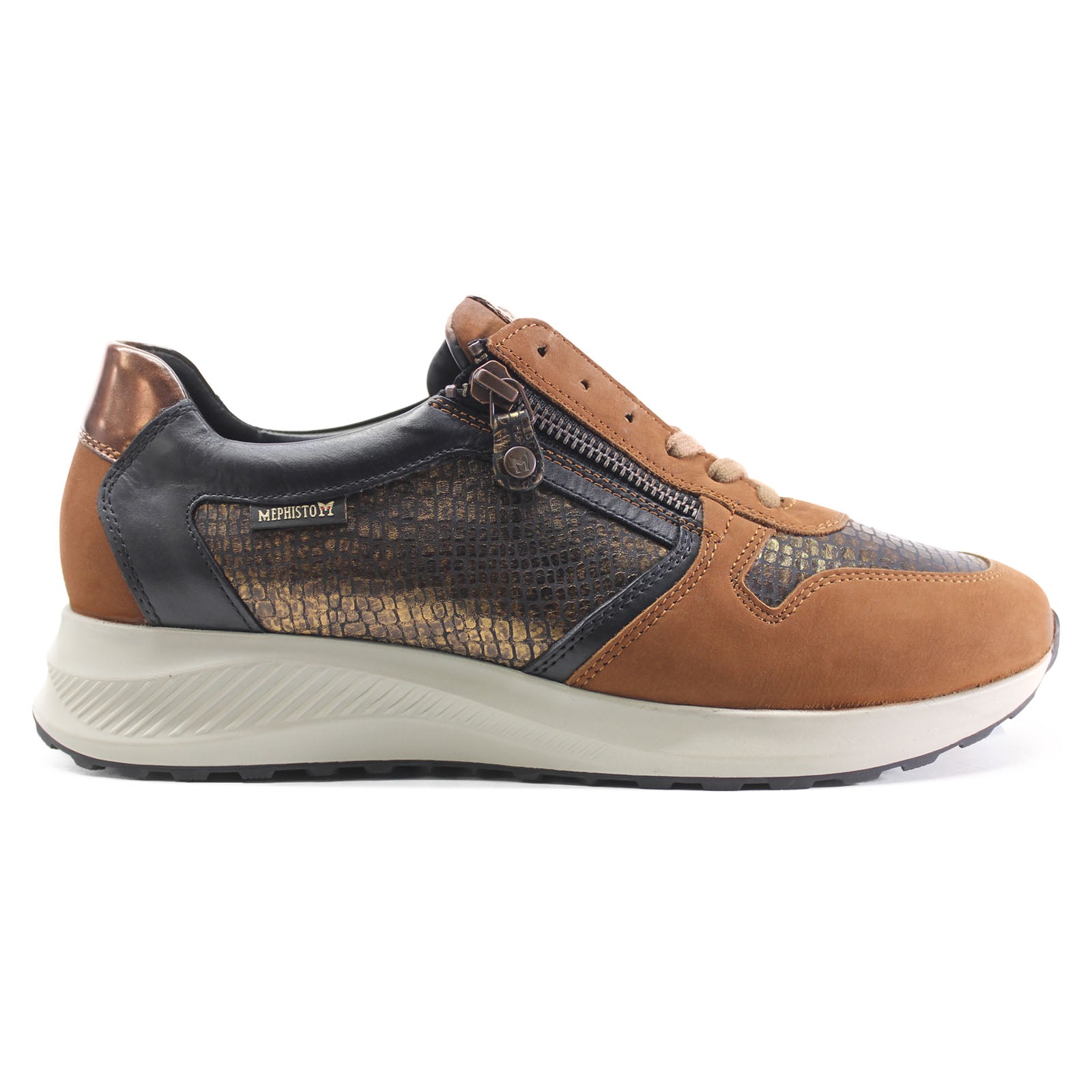 Mephisto Kim Leather Women's Low Top Hazelnut Trainers