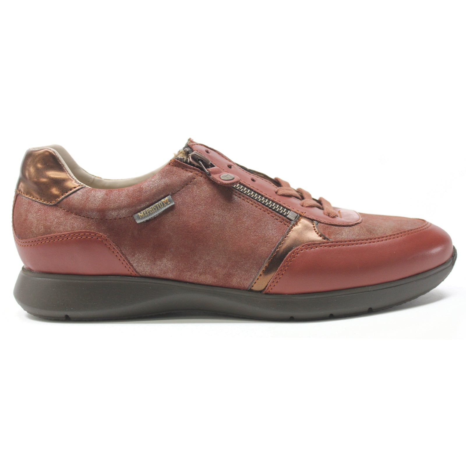 Mephisto Monia Leather Women's Low Top Rust Trainers
