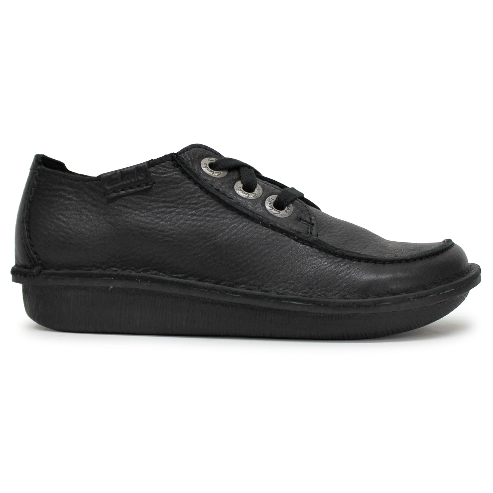 Clarks Funny Dream Leather Women's Lace Up Black Shoes