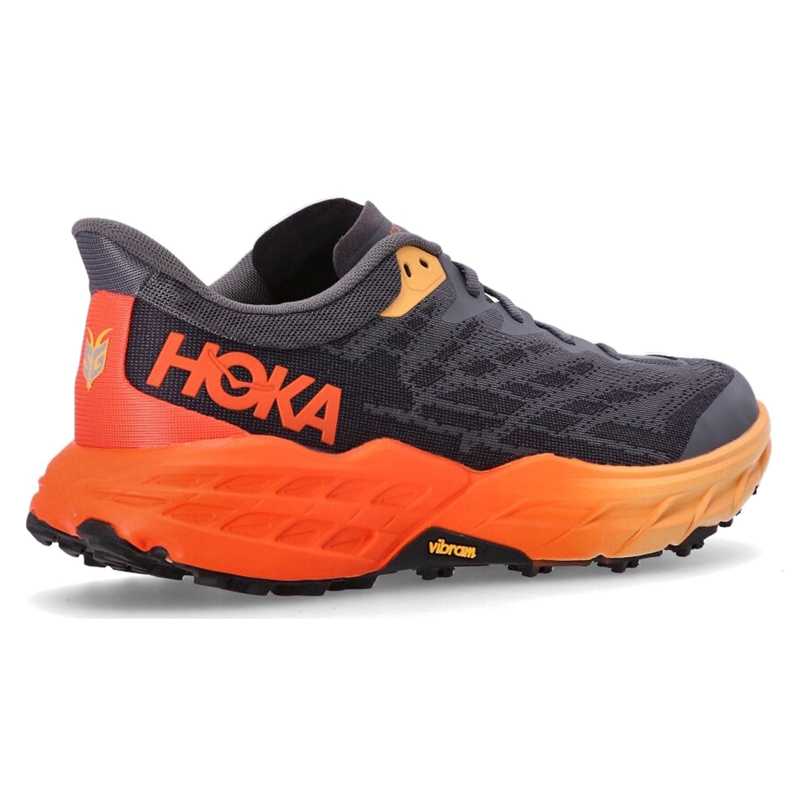 Hoka Speedgoat 5 Textile Synthetic Mens Trainers#color_castlerock flame