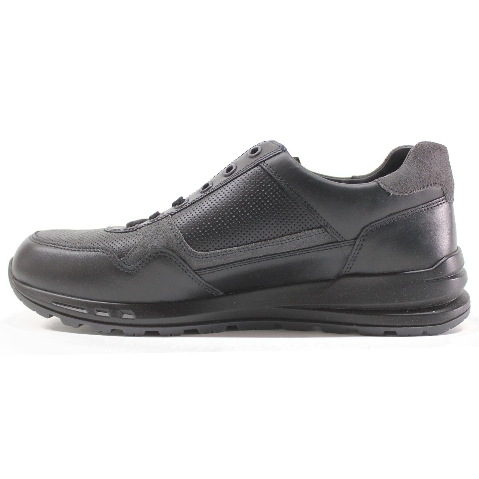 Mephisto Bradley Leather Mens Trainers#color_black