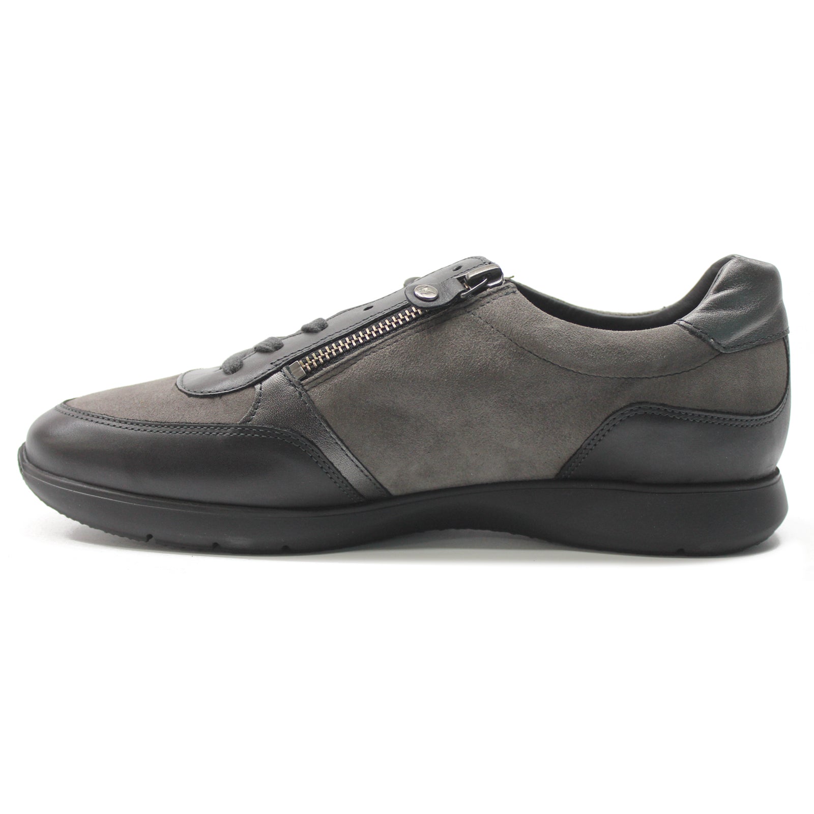 Mephisto Monia Suede Leather Womens Trainers#color_carbon