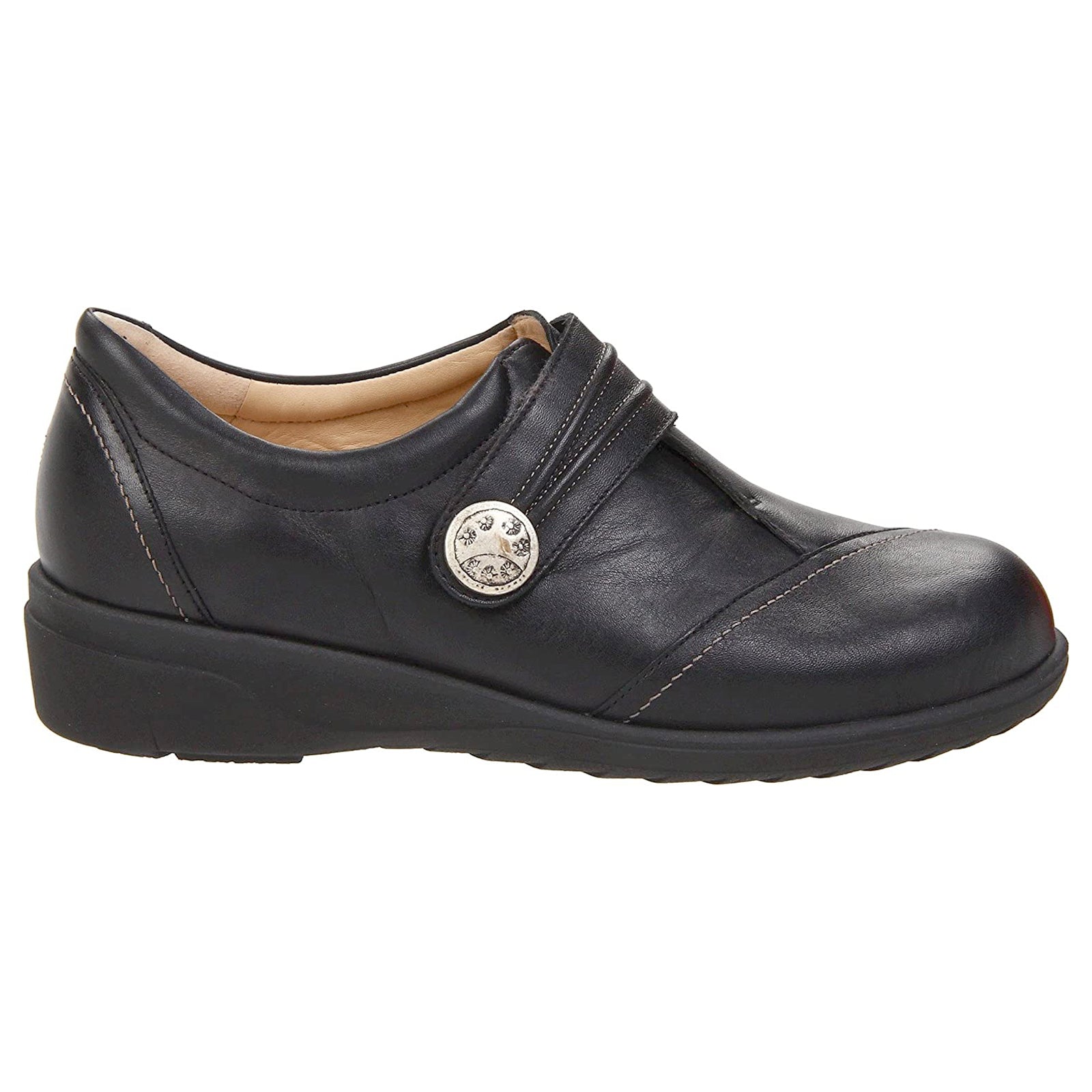 Finn Comfort Galway Leather Womens Shoes#color_black