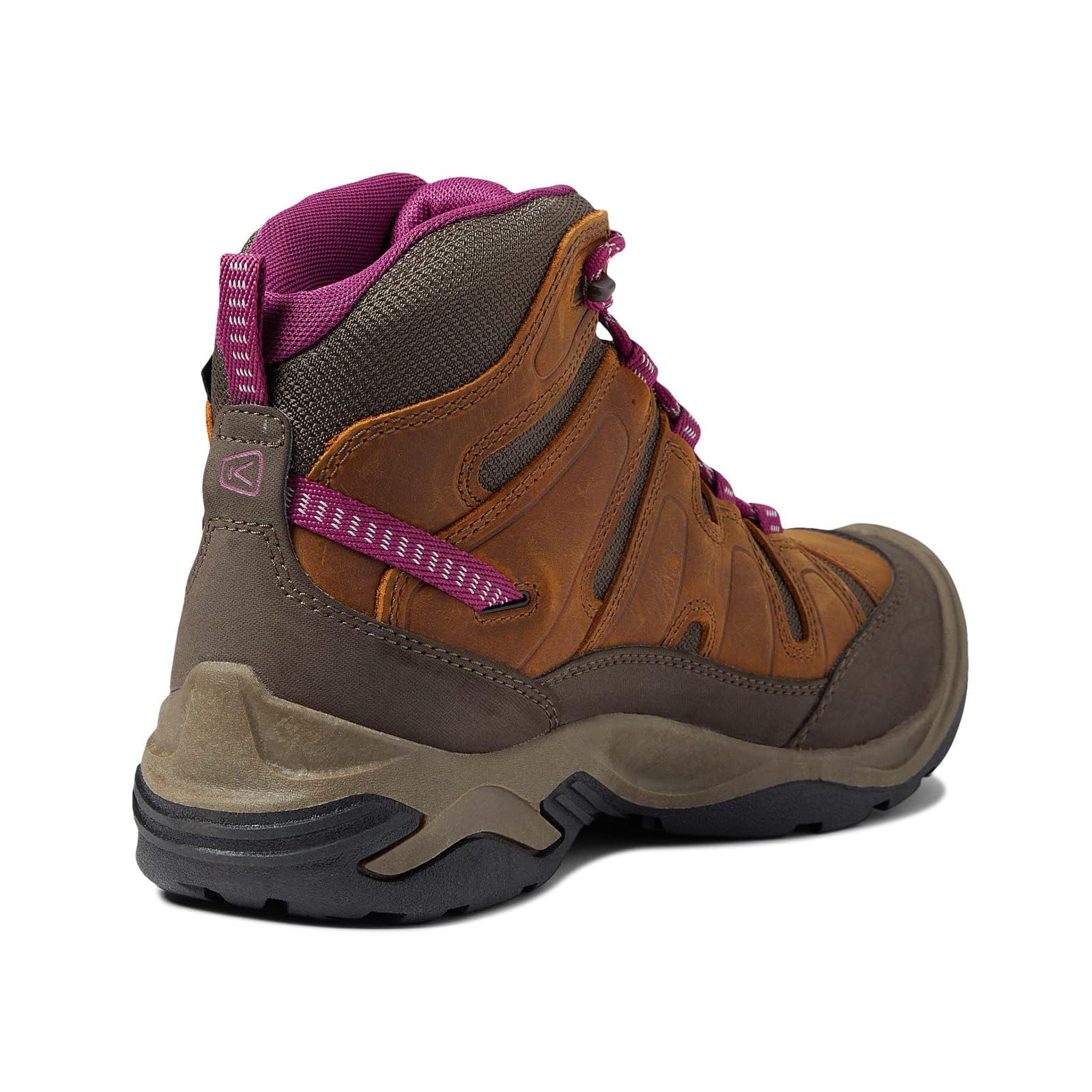 Keen Circadia Mid Leather Textile Womens Boots#color_syrup boysenberry