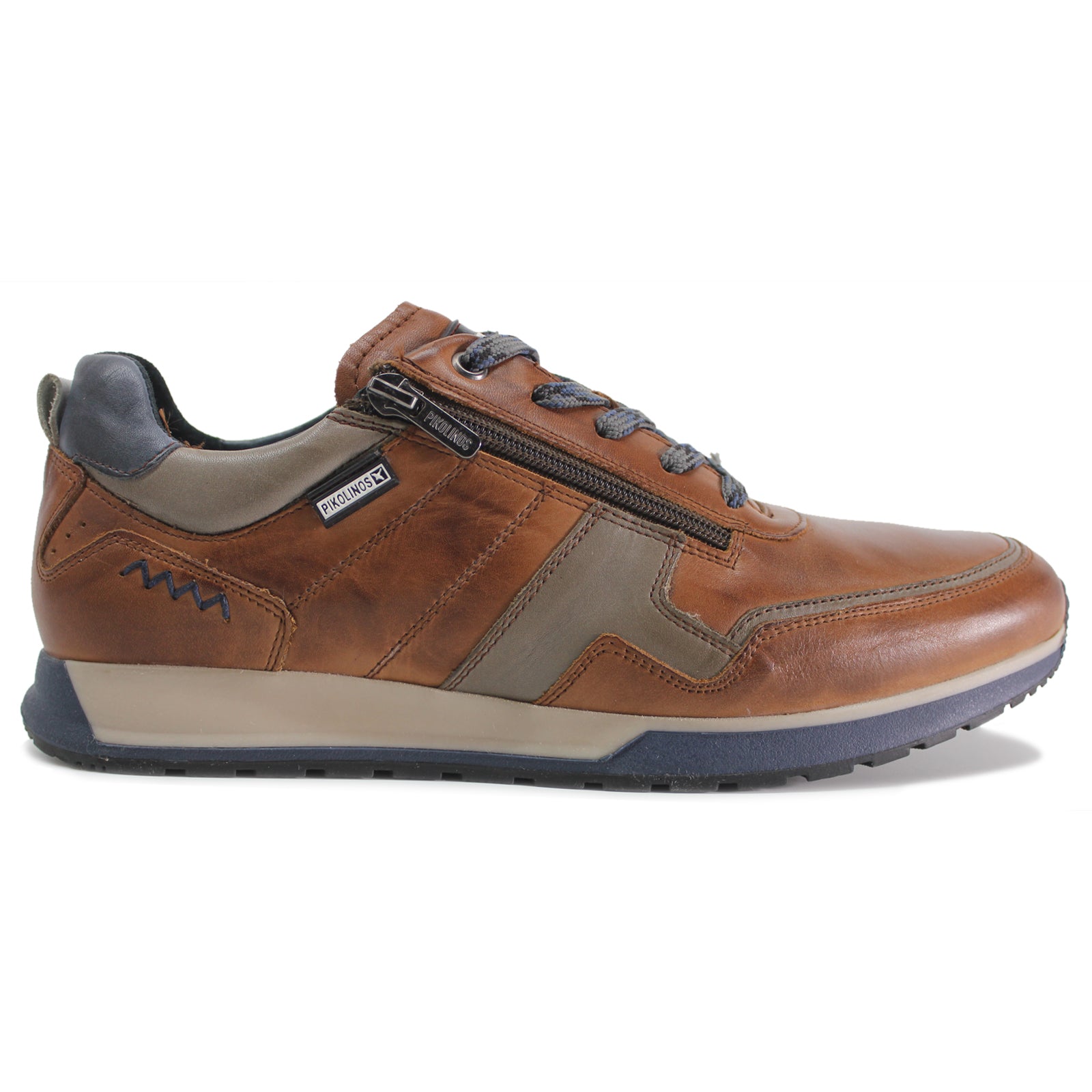 Pikolinos Cambil M5N-6010C3 Leather Mens Trainers#color_cuero