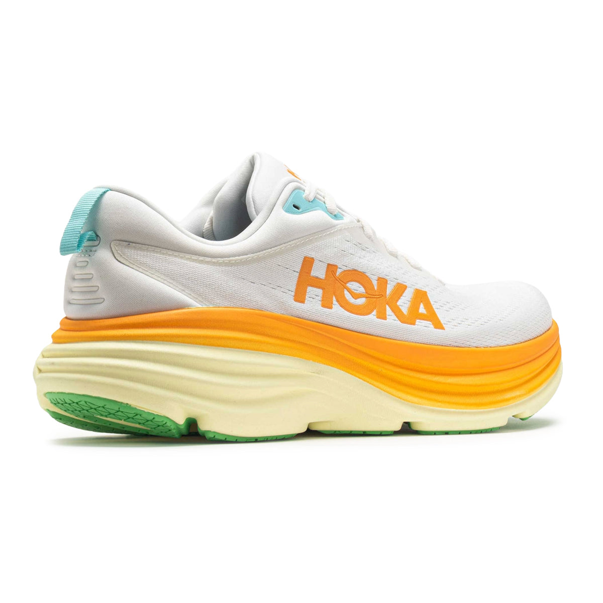 Hoka Bondi 8 Textile Mens Trainers#color_blanc de blanc solar flare
