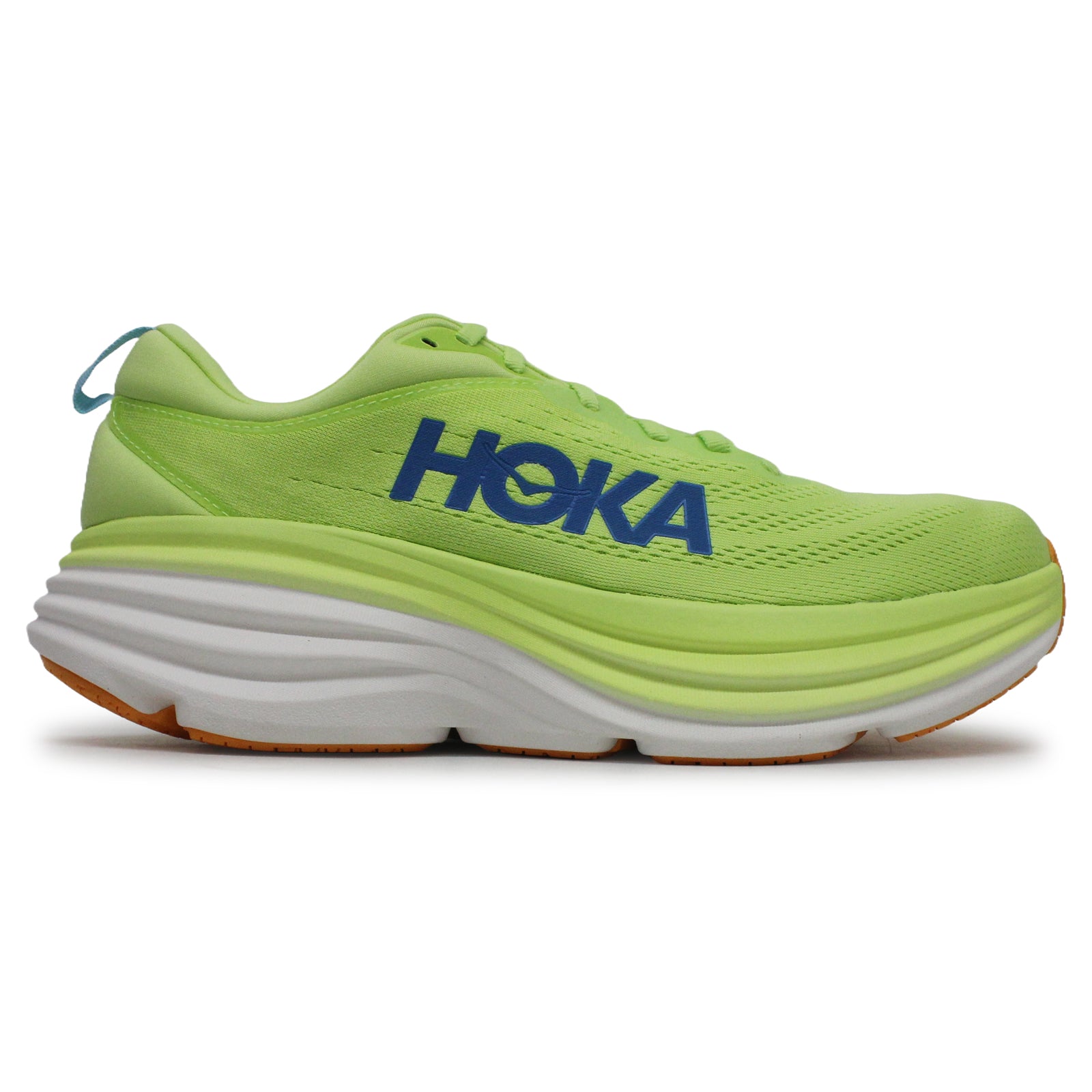Hoka Bondi 8 Textile Mens Trainers#color_lettuce solar flare