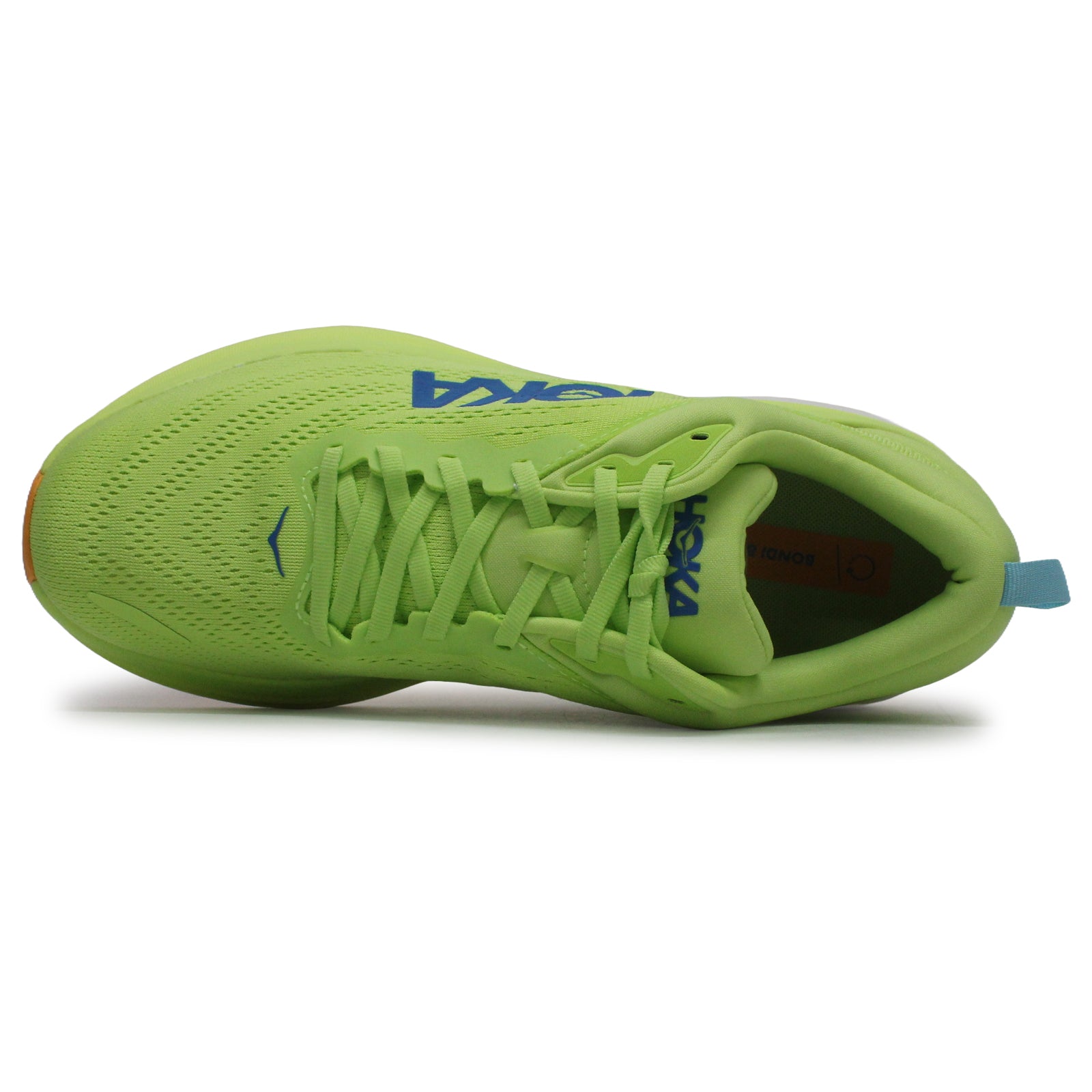 Hoka Bondi 8 Textile Mens Trainers#color_lettuce solar flare